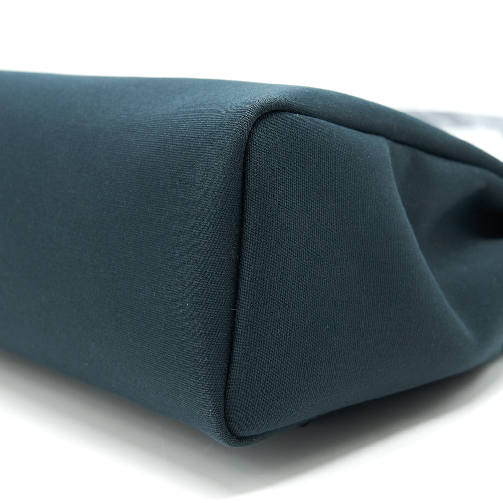 HERMES HERBAG 31 ZIP BAG VERT CYPRES/VERT OLIVE / BLUE INDIGO SHW