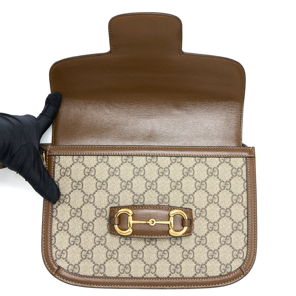 GUCCI HORSEBIT 1955 BAG GG SUPREME CANVAS GHW