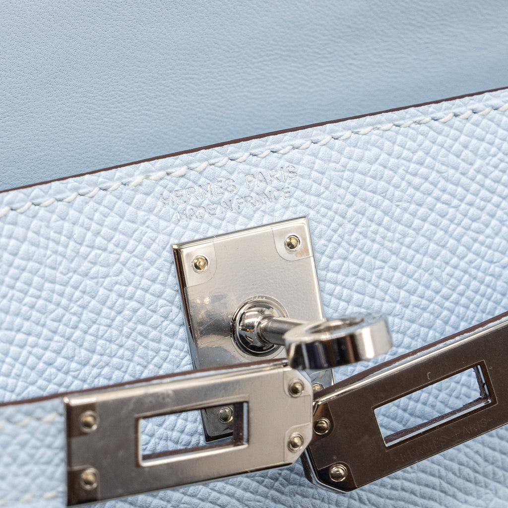 HERMES MINI KELLY II EPSOM BLUE BRUME SHW