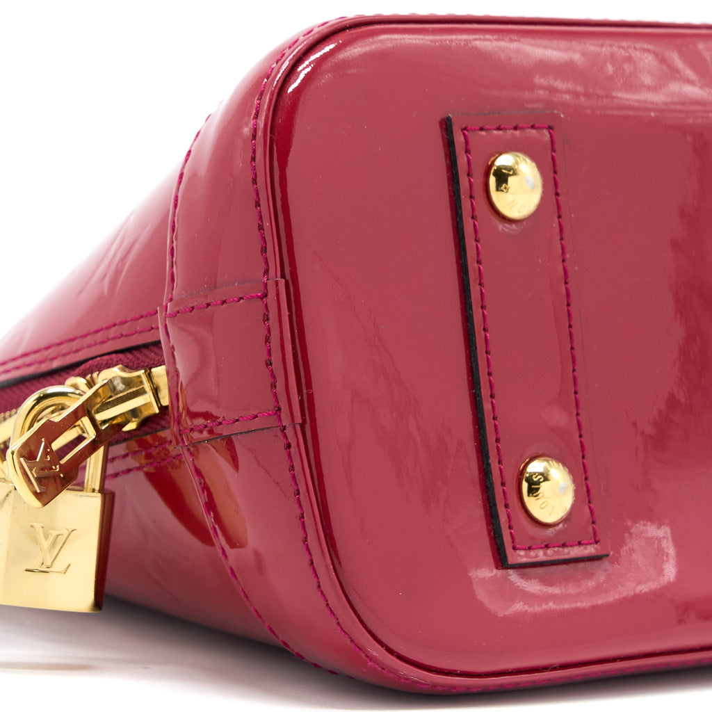 LOUIS VUITTON ALMA BB VERNIS ROSE INDIAN GHW