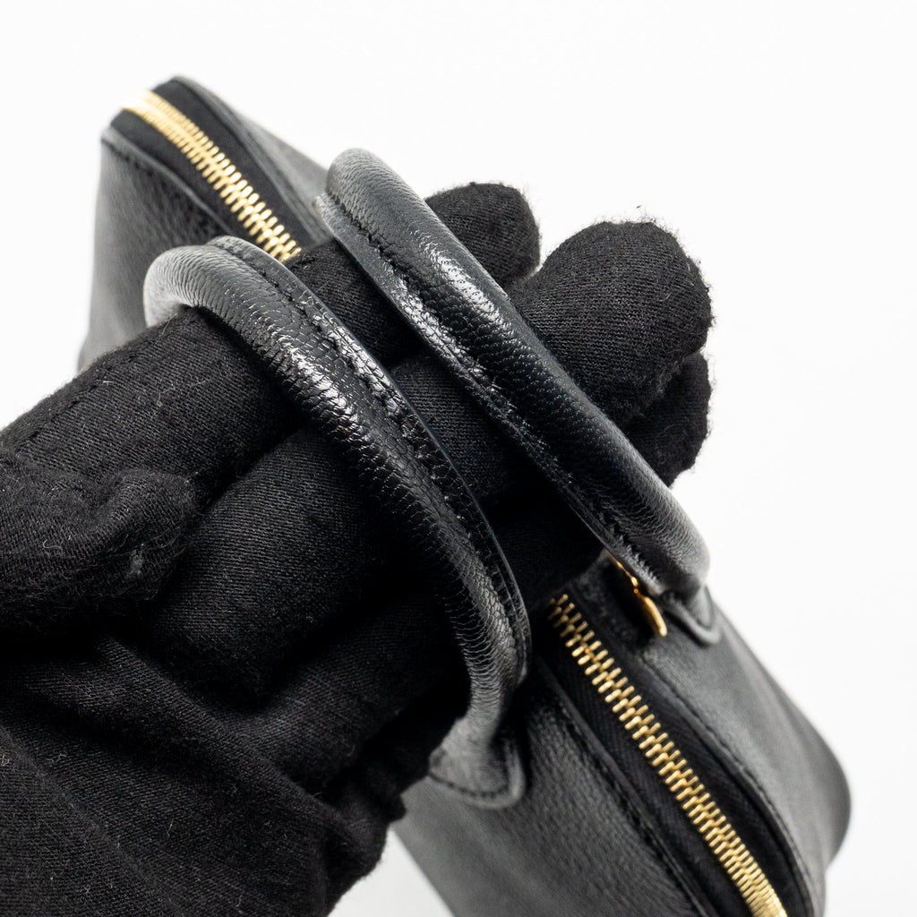 HERMES MINI BOLIDE CHEVRE MYSORE BLACK GHW