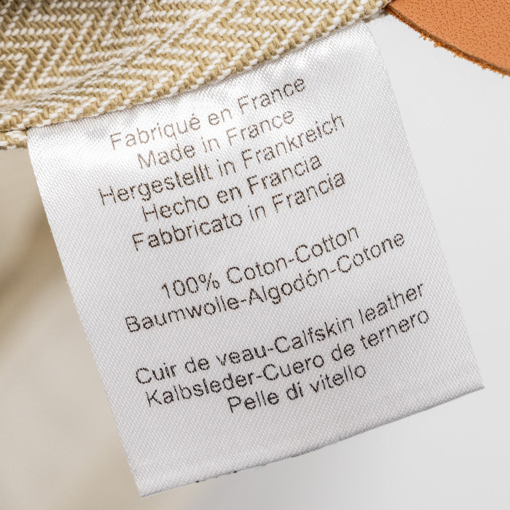 HERMES ALINE GROOMING BAG CANVAS CRAIE / GOLD