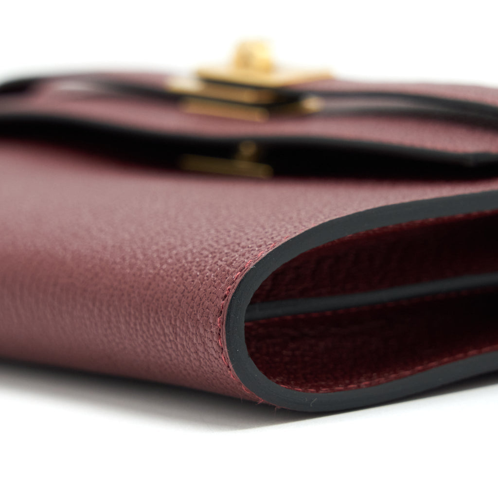 HERMES KELLY TO GO CHEVRON MYSORE 55 ROUGE H GHW