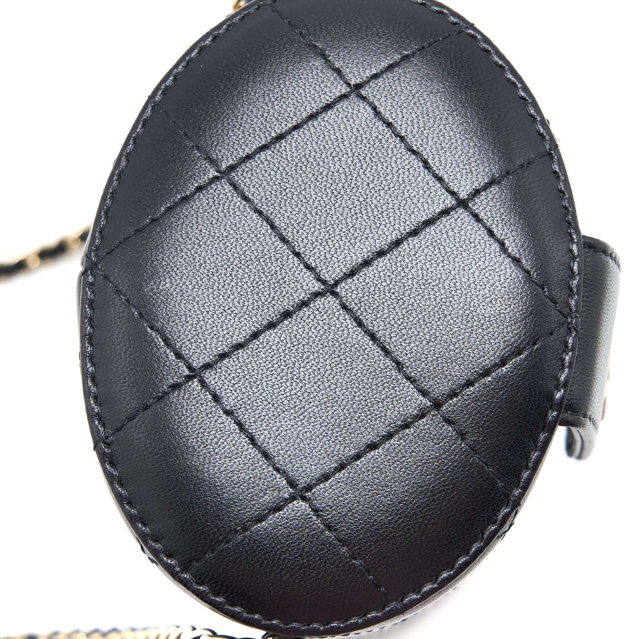 CHANEL VERTICAL CLUTCH WITH CHAIN LAMBSKIN BLACK LGHW