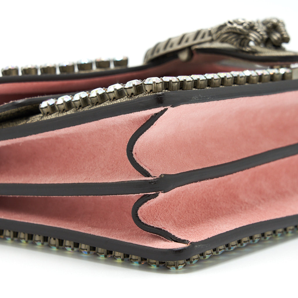 GUCCI DIONYSUS GG SMALL CRYSTAL SHOULDER BAG SHW