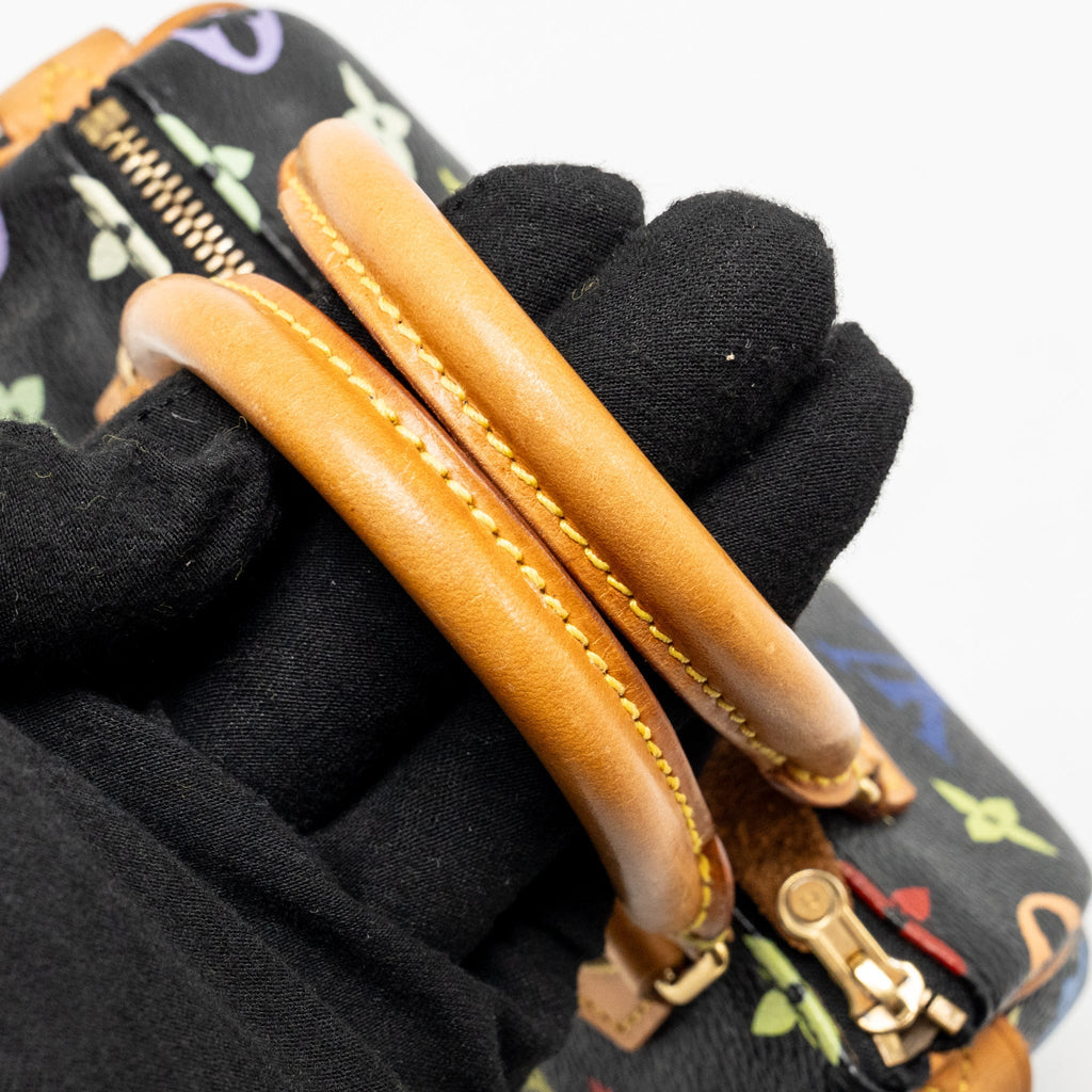 LOUIS VUITTON NANO SPEEDY BLACK MONOGRAM MULTICOLOUR GHW