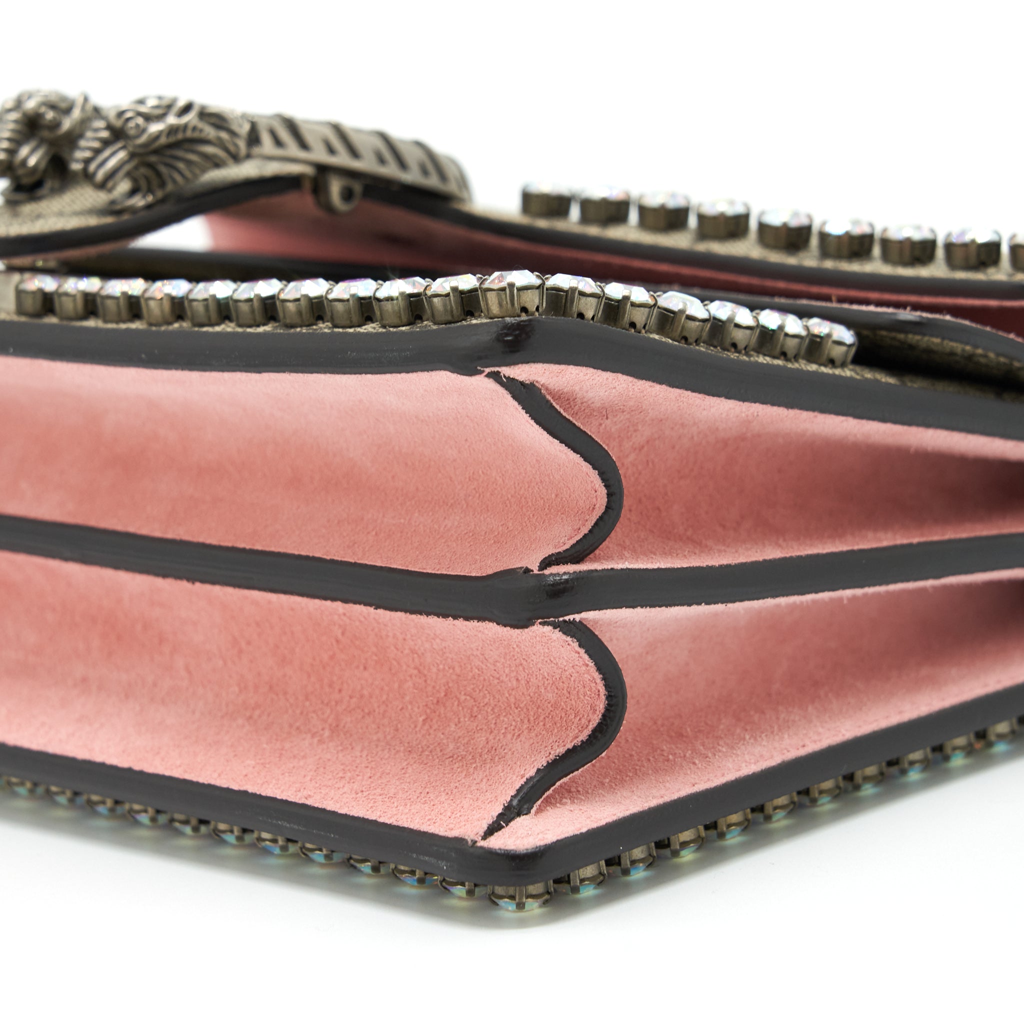 GUCCI DIONYSUS GG SMALL CRYSTAL SHOULDER BAG SHW