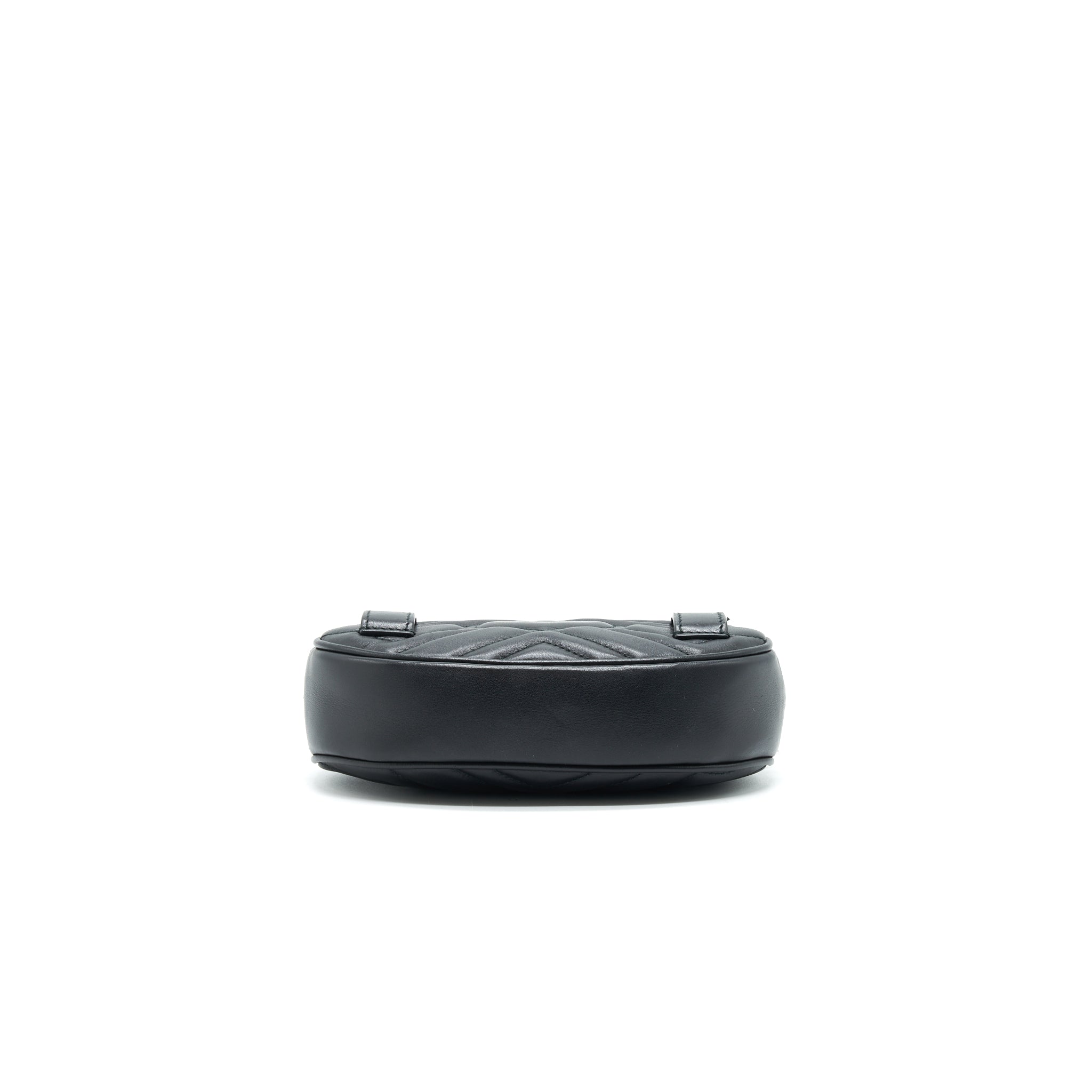 GUCCI GG MARMONT MATELASSE LEATHER BELT BAG IN BLACK 85CM