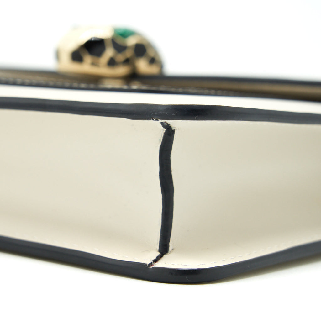 BVLGARI SERPENTI CROSS BODY BAG WHITE