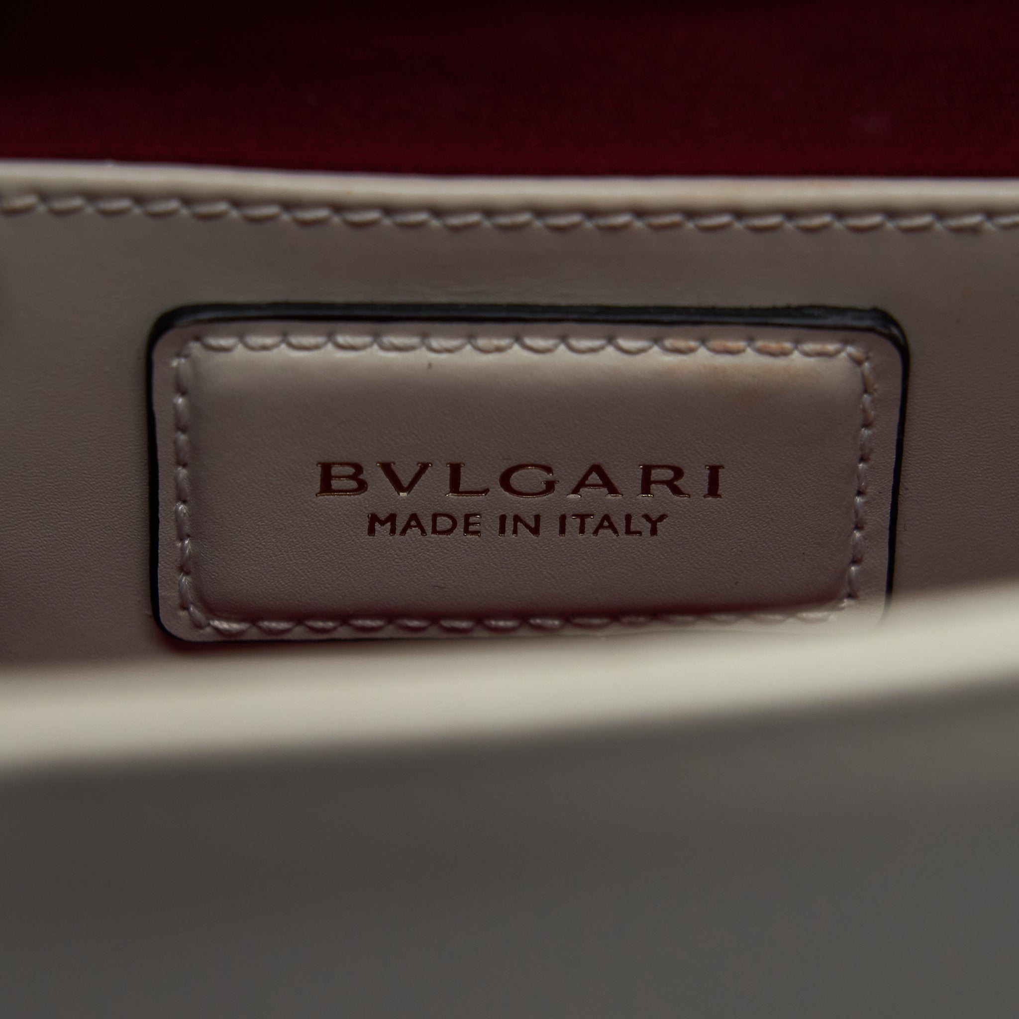 BVLGARI SERPENTI CROSS BODY BAG WHITE