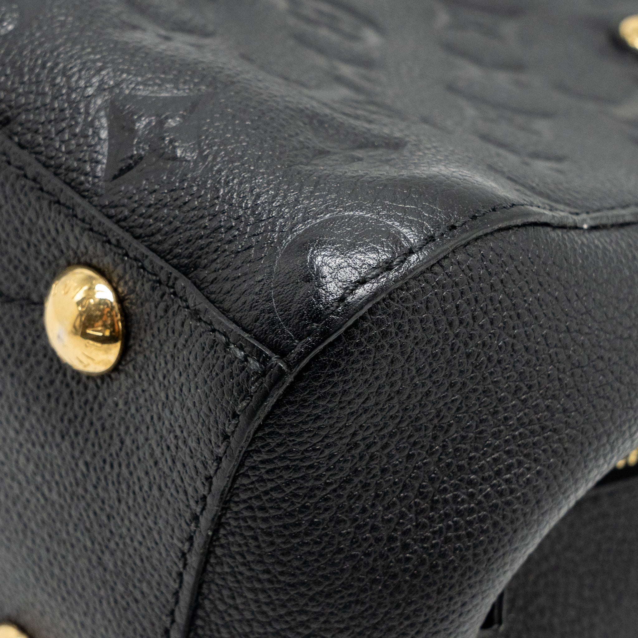 LOUIS VUITTON MONTAIGNE BB MONOGRAM EMPREINTE BLACK GHW