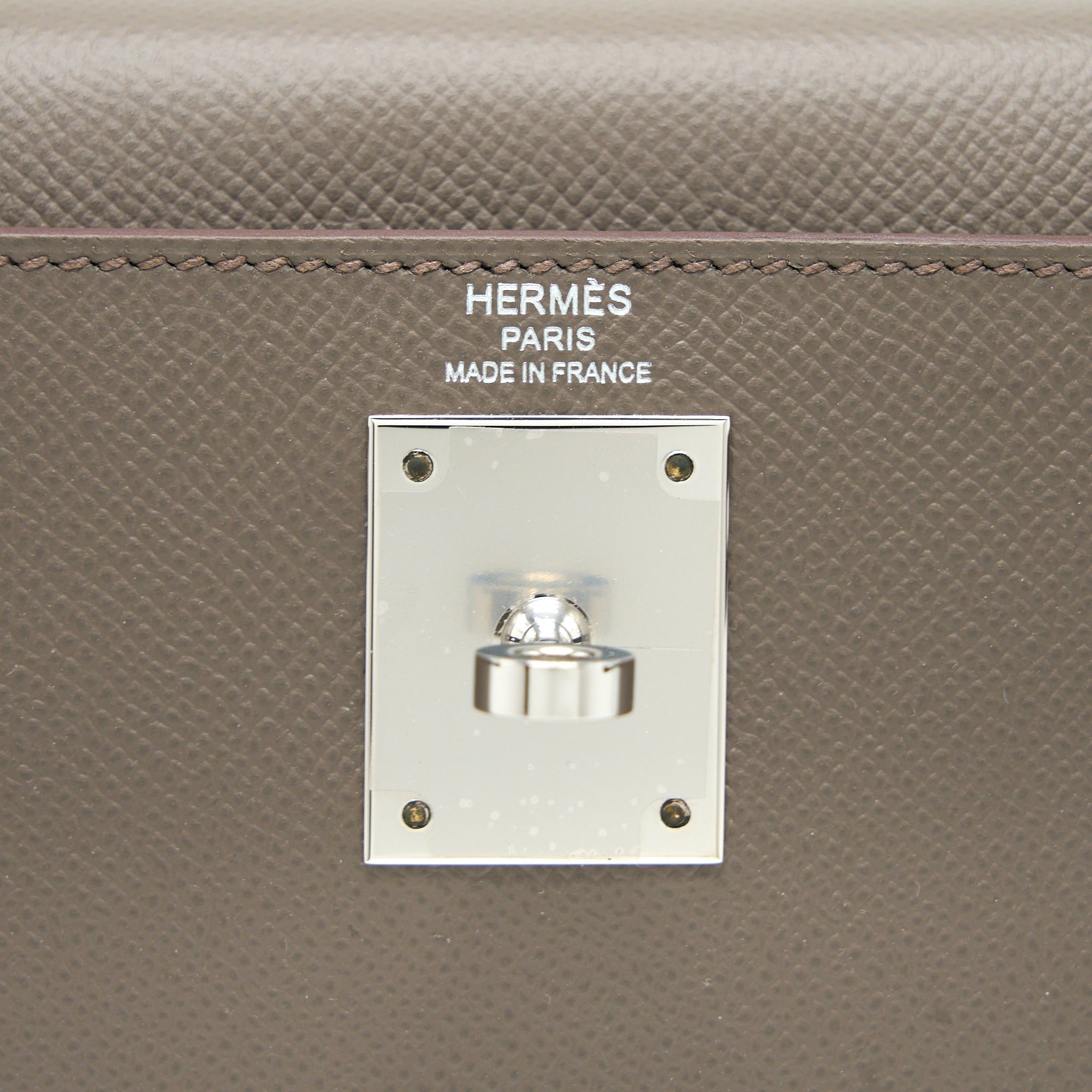 HERMES KELLY 28 EPSOM 8F GRIS ETAIN SHW