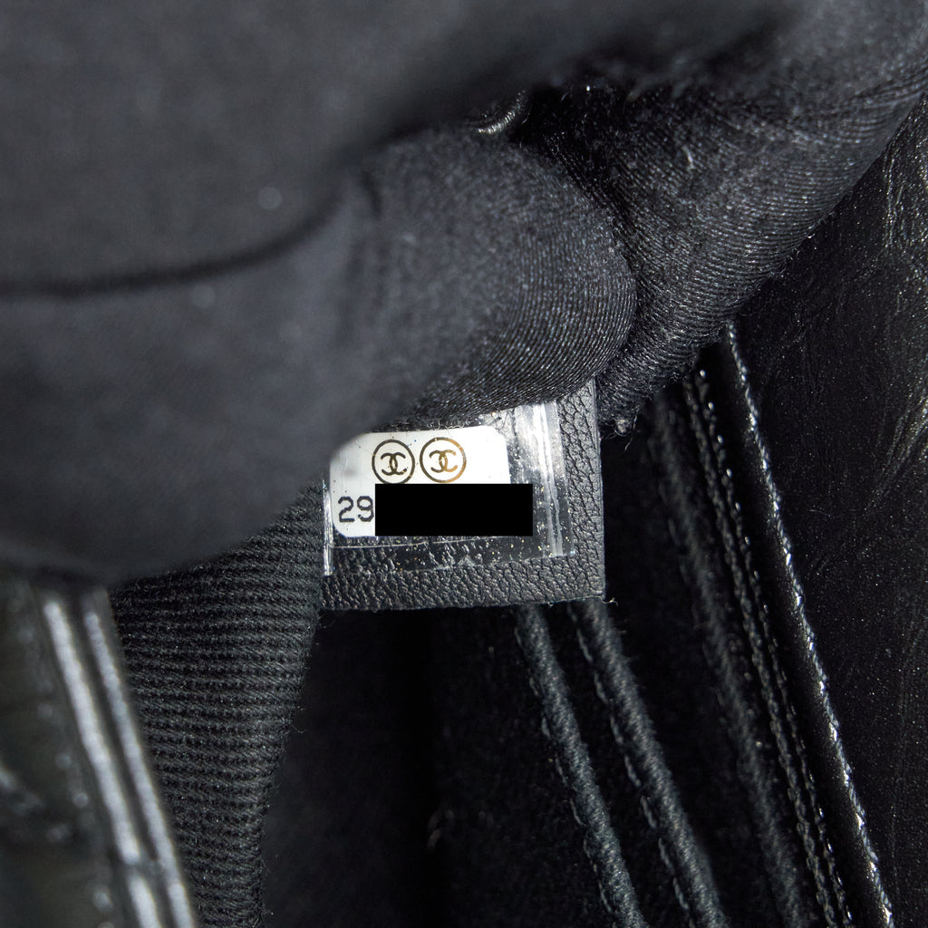 CHANEL SMALL COCO HANDLE AGED CALFSKIN SO BLACK WITH BLACK HARDWARE