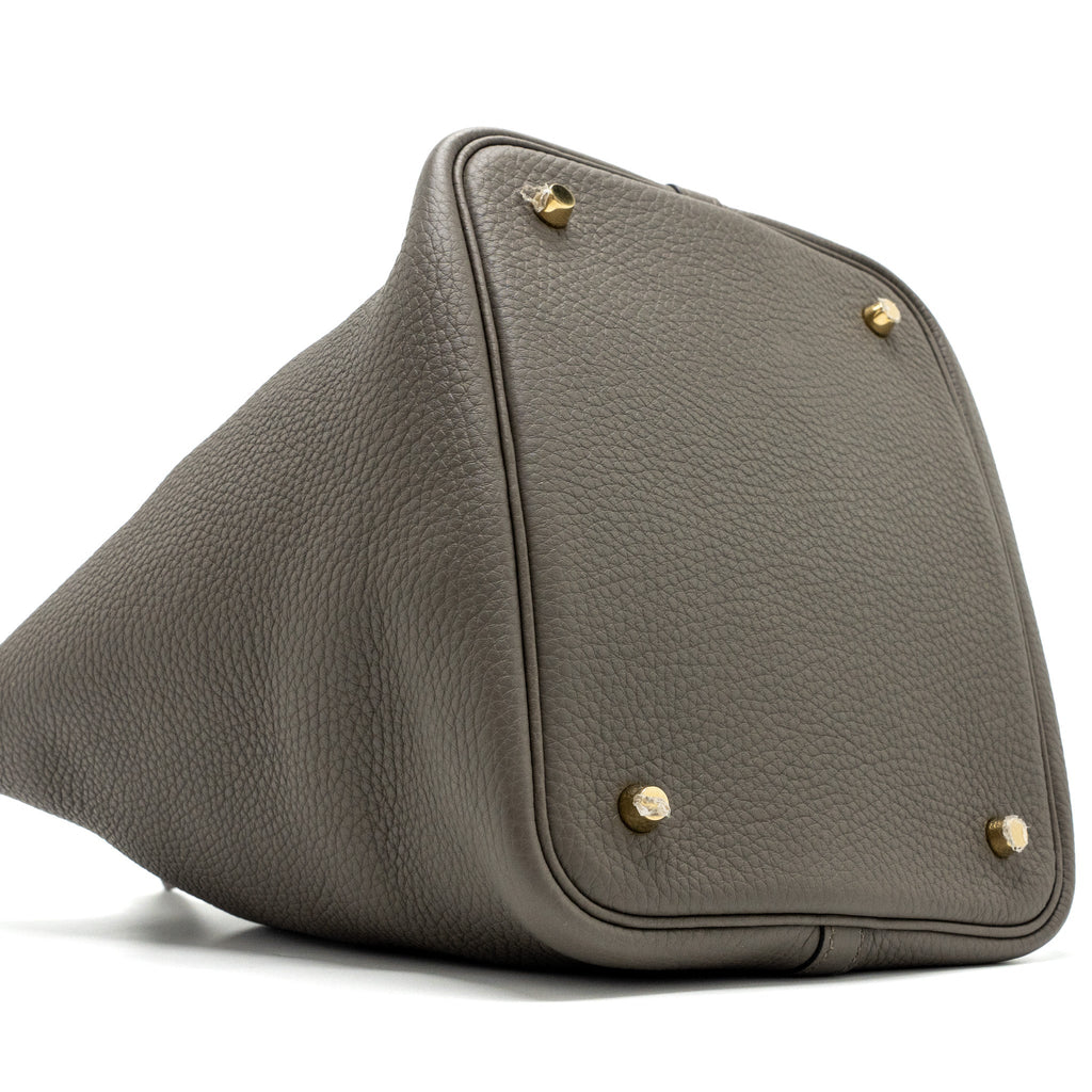 HERMES PICOTIN 22 LOCK BAG CLEMENCE GRIS ETAIN GHW