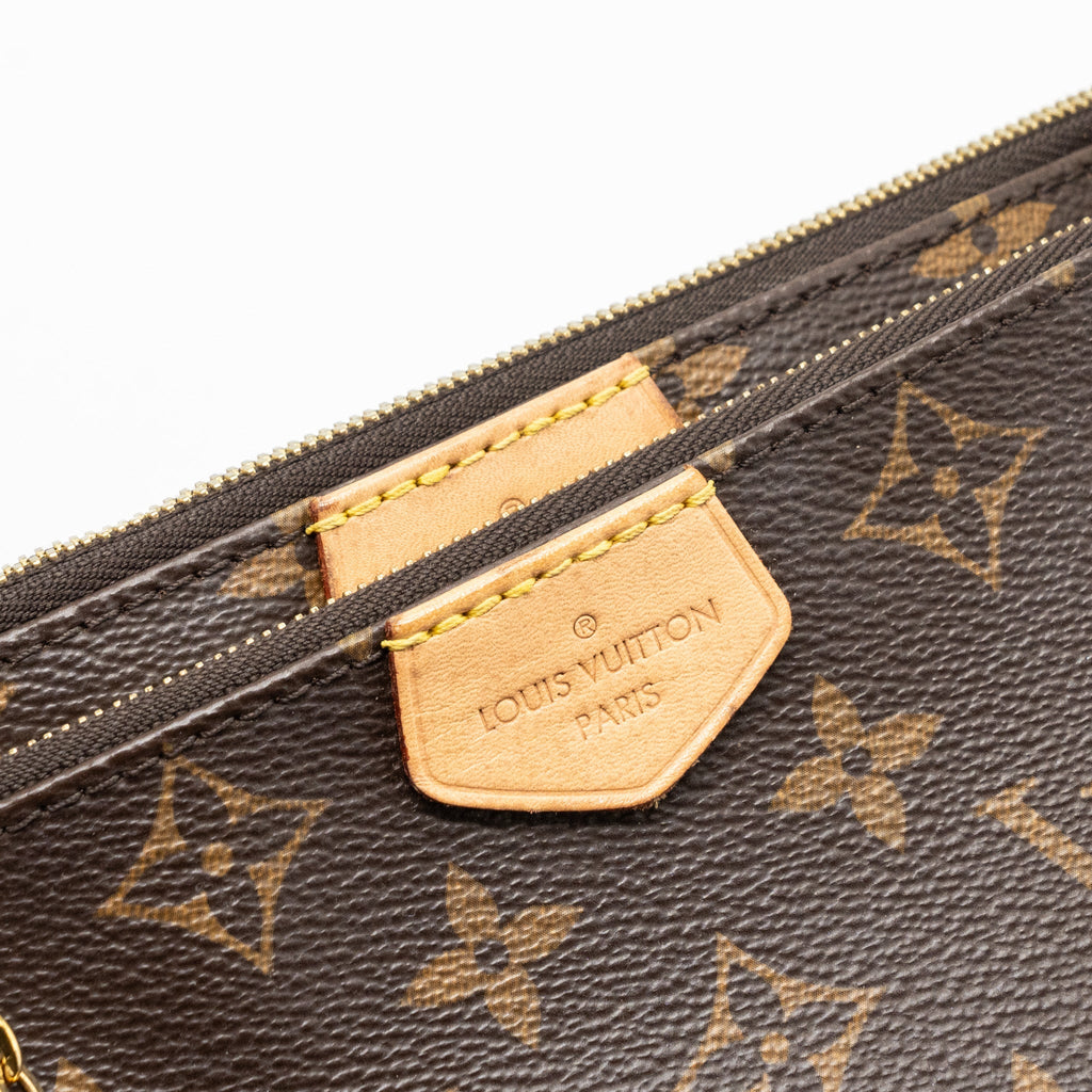 LOUIS VUITTON MULTI POCHETTE ROSE CLAIR STRAP MONOGRAM CANVAS GHW