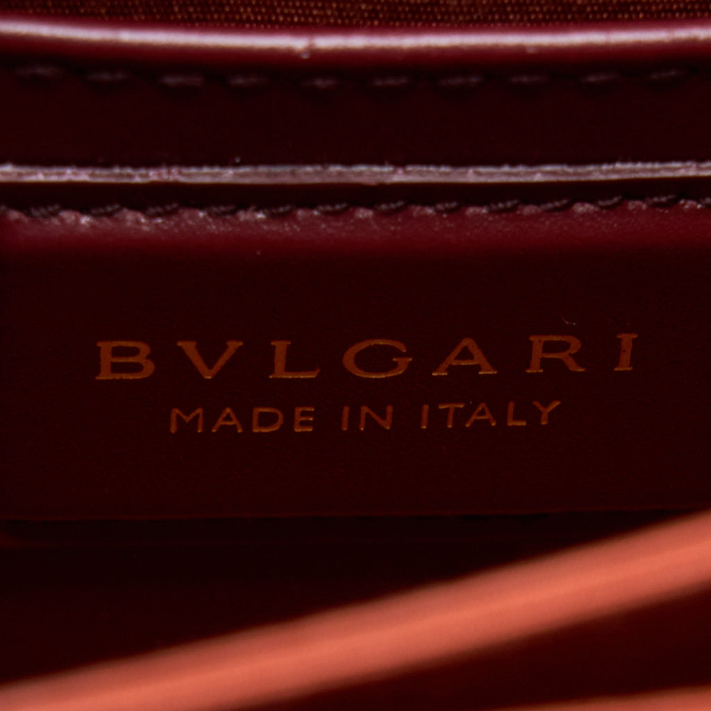 BVLGARI SERPENTI FOREVER TOP HANDLE BAG CALFSKIN RED