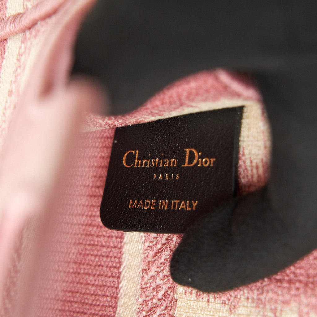 DIOR BOOK TOTE MINI BAG PINK/WHITE