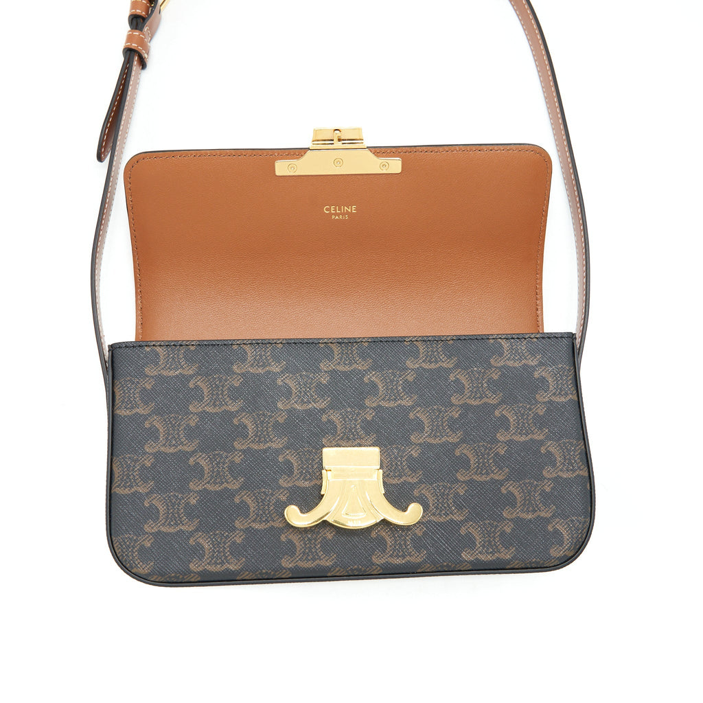 CELINE TRIOMPHE SHOULDER BAG GHW
