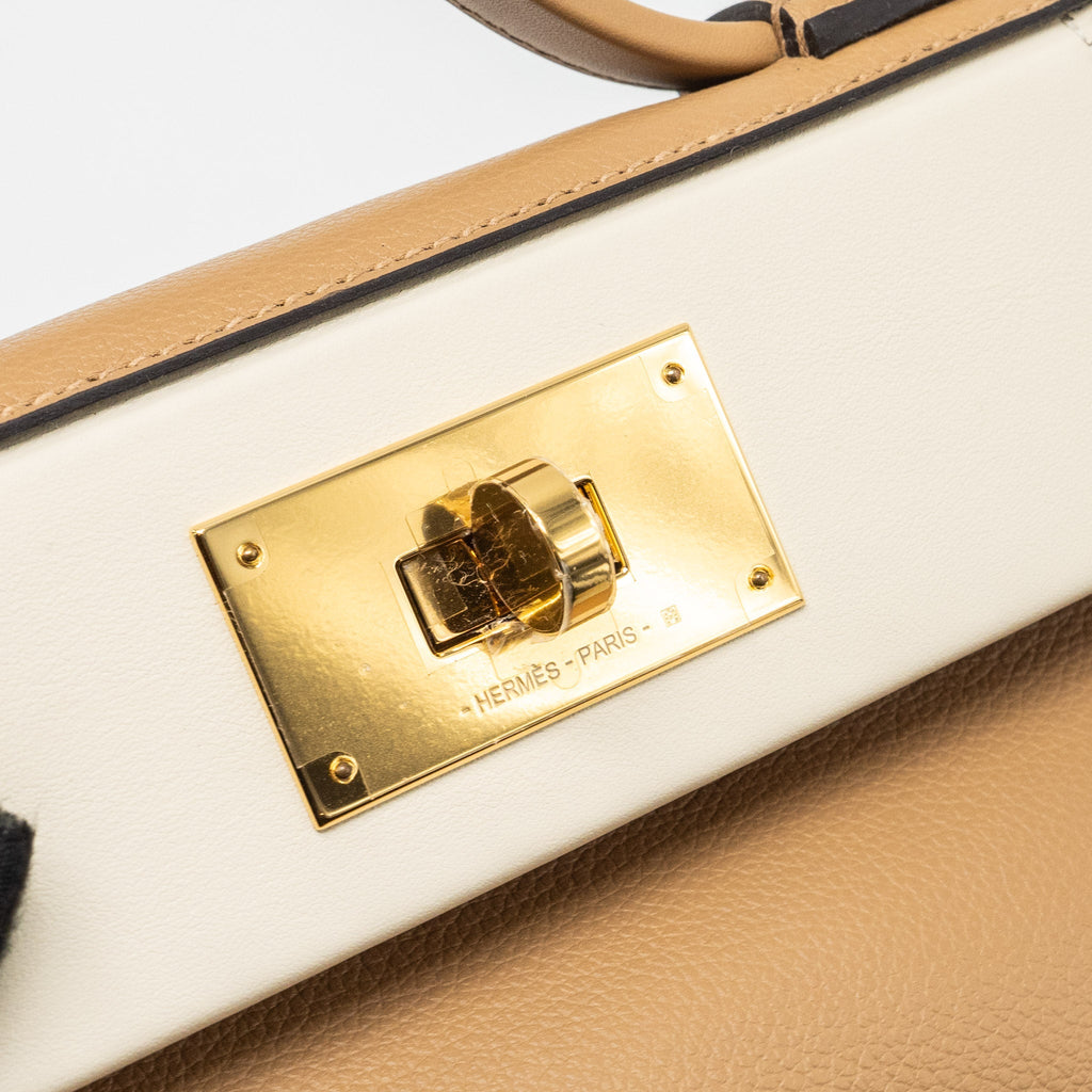 HERMES MINI 24/24 2424-21 BAG EVERCOLOR/SWIFT CHAI/NATA/CUIVRE GHW