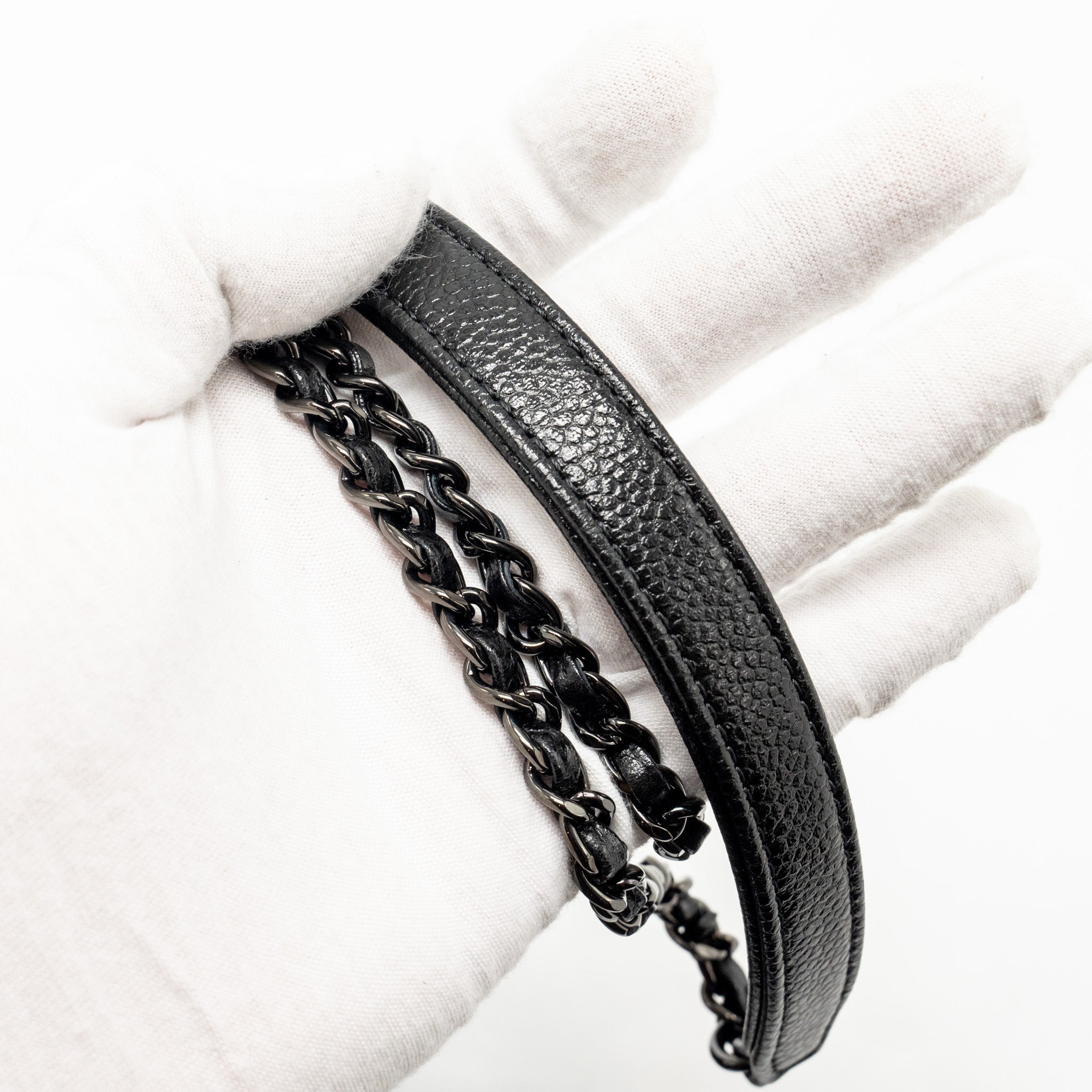 CHANEL SMALL COCO HANDLE CAVIAR SO BLACK