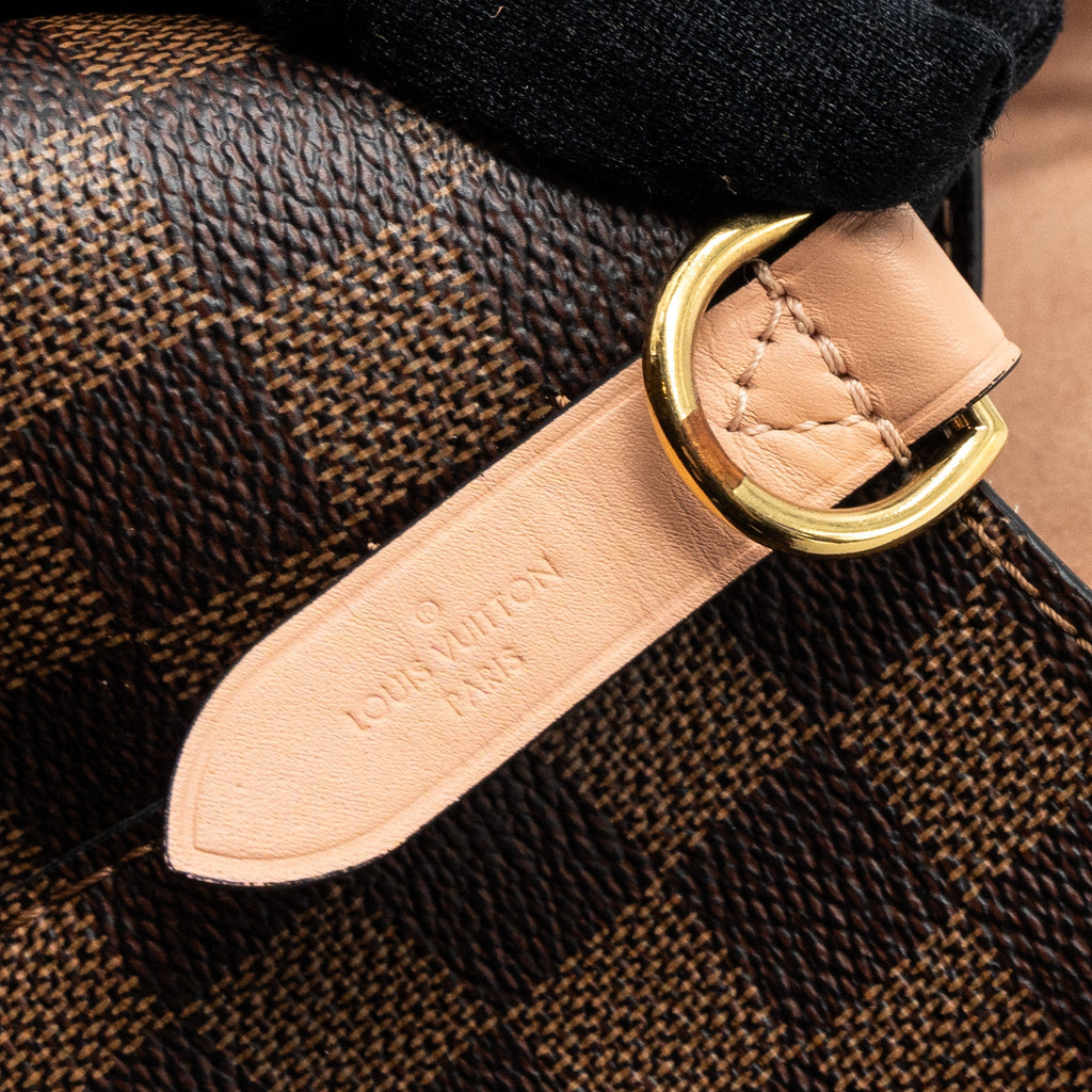 LOUIS VUITTON NEONOE MM DAMIER EBENE CANVAS LIGHT PINK GHW