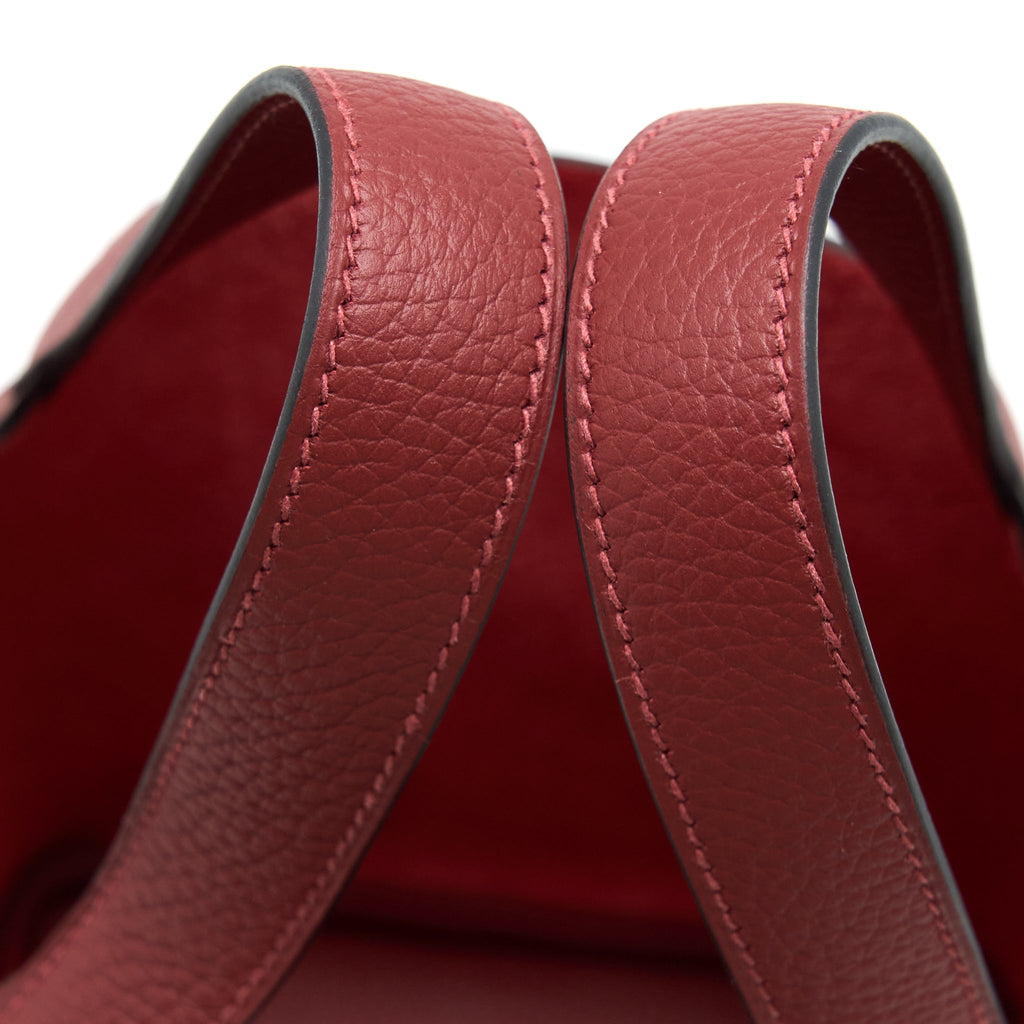 HERMES PICOTIN 18 LOCK BAG CLEMENCE ROUGE H SHW
