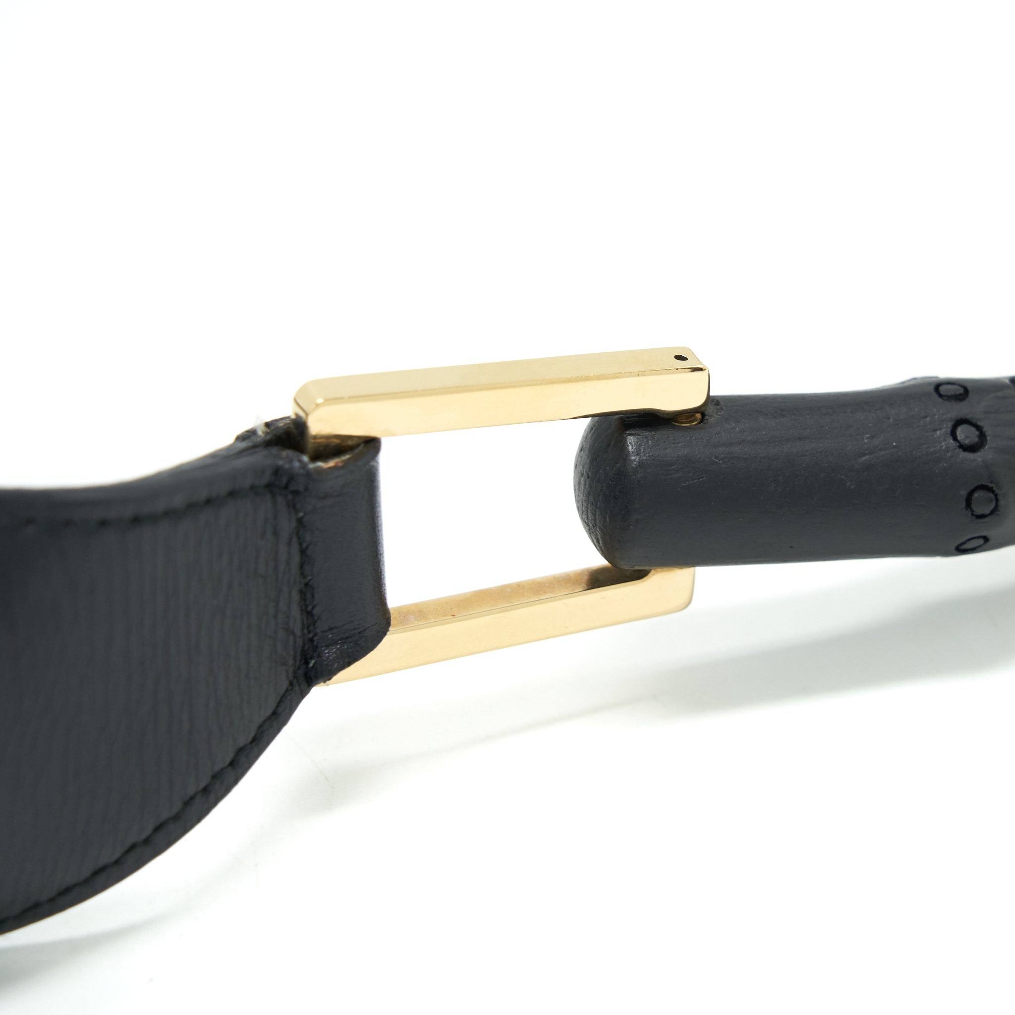 GUCCI VINTAGE JACKIE WITH BAMBOO HANDLE BLACK GHW