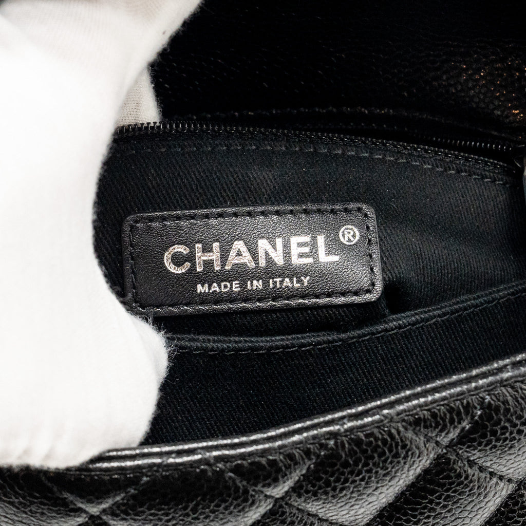 CHANEL SMALL COCO HANDLE CAVIAR SO BLACK