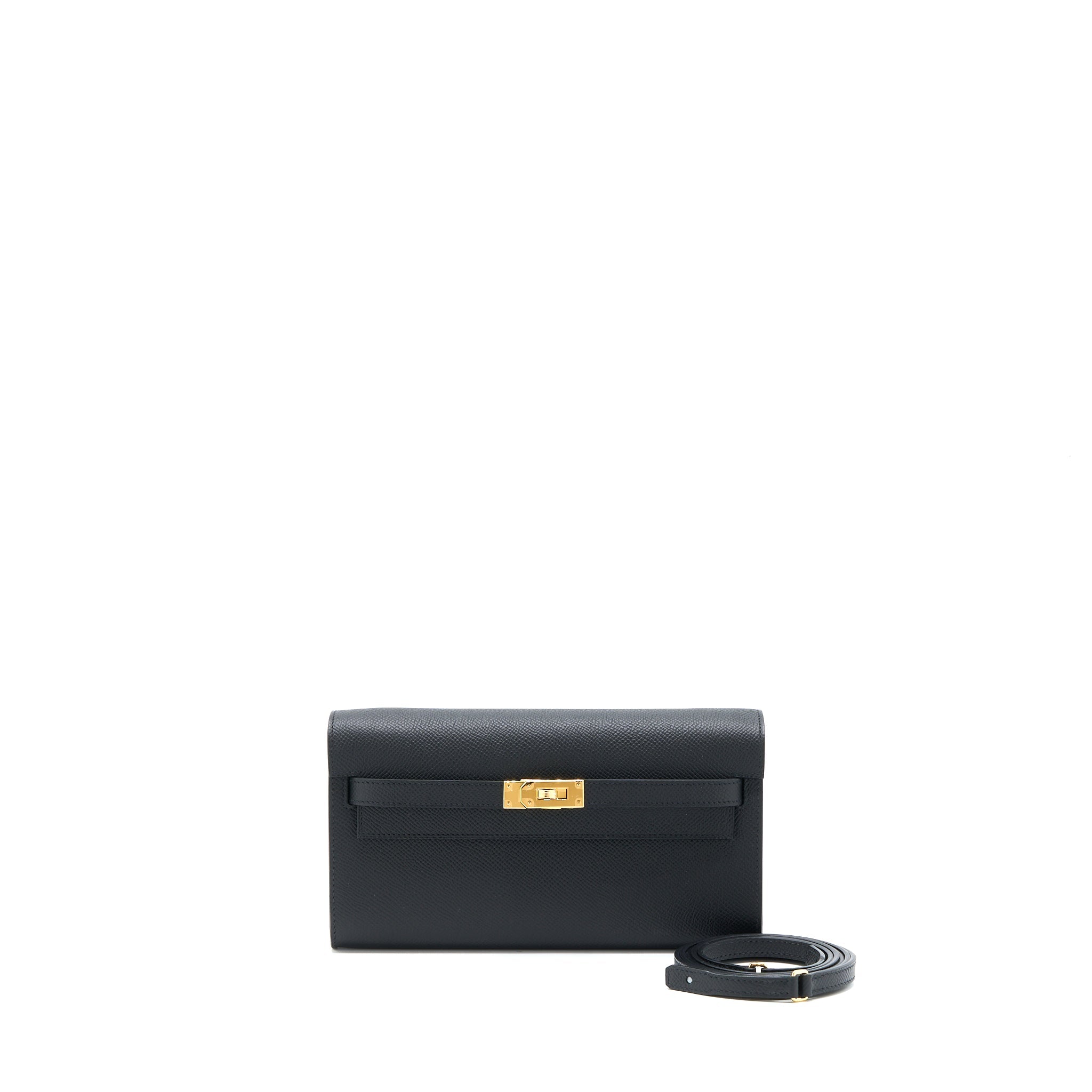 HERMES KELLY TO GO EPSOM BLACK GHW
