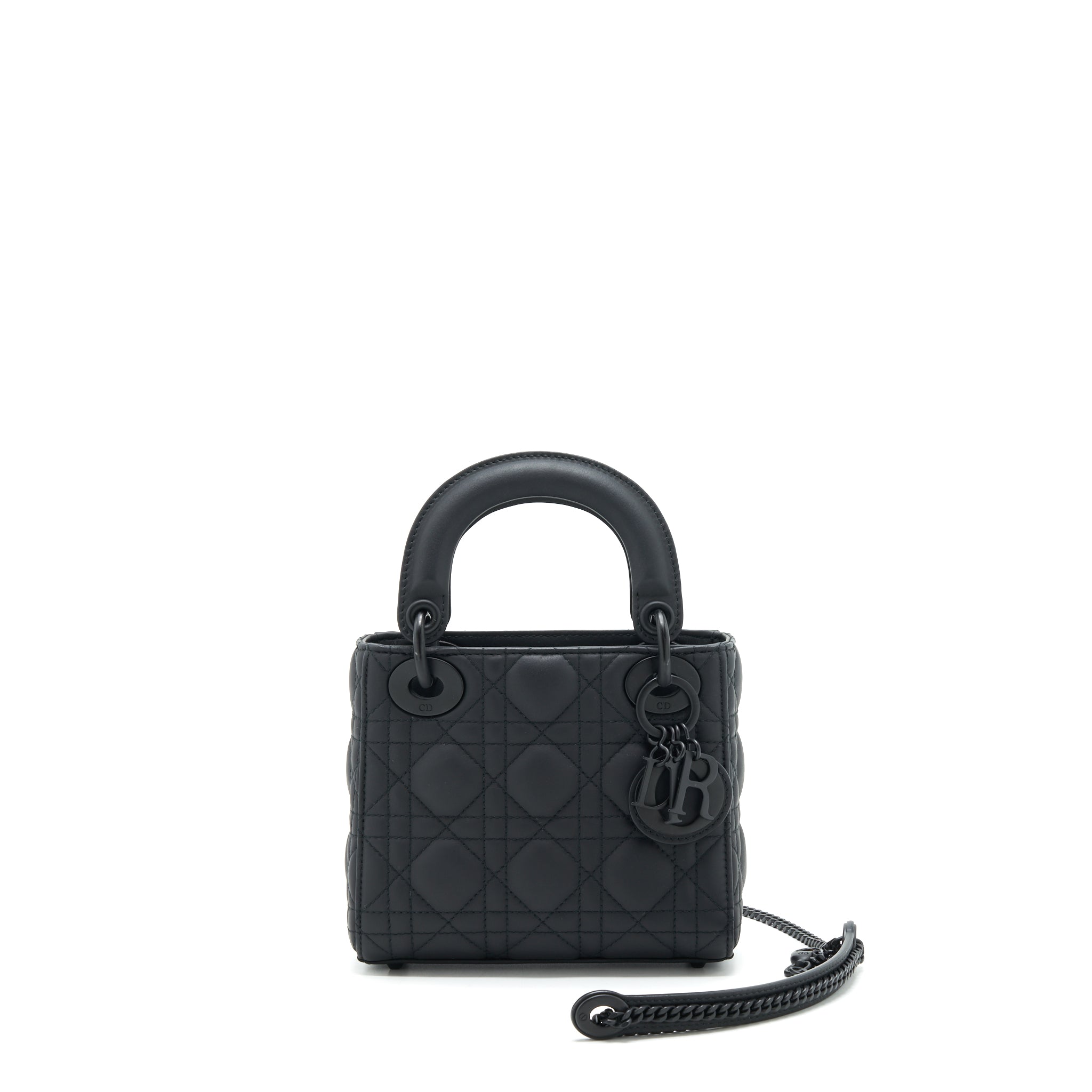 DIOR MINI LADY DIOR CALFSKIN SO BLACK