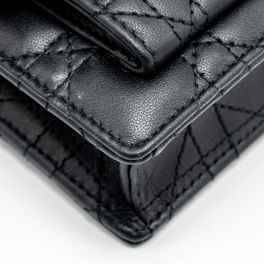 DIOR MY DIOR DAILY CHAIN POUCH LAMBSKIN BLACK LGHW