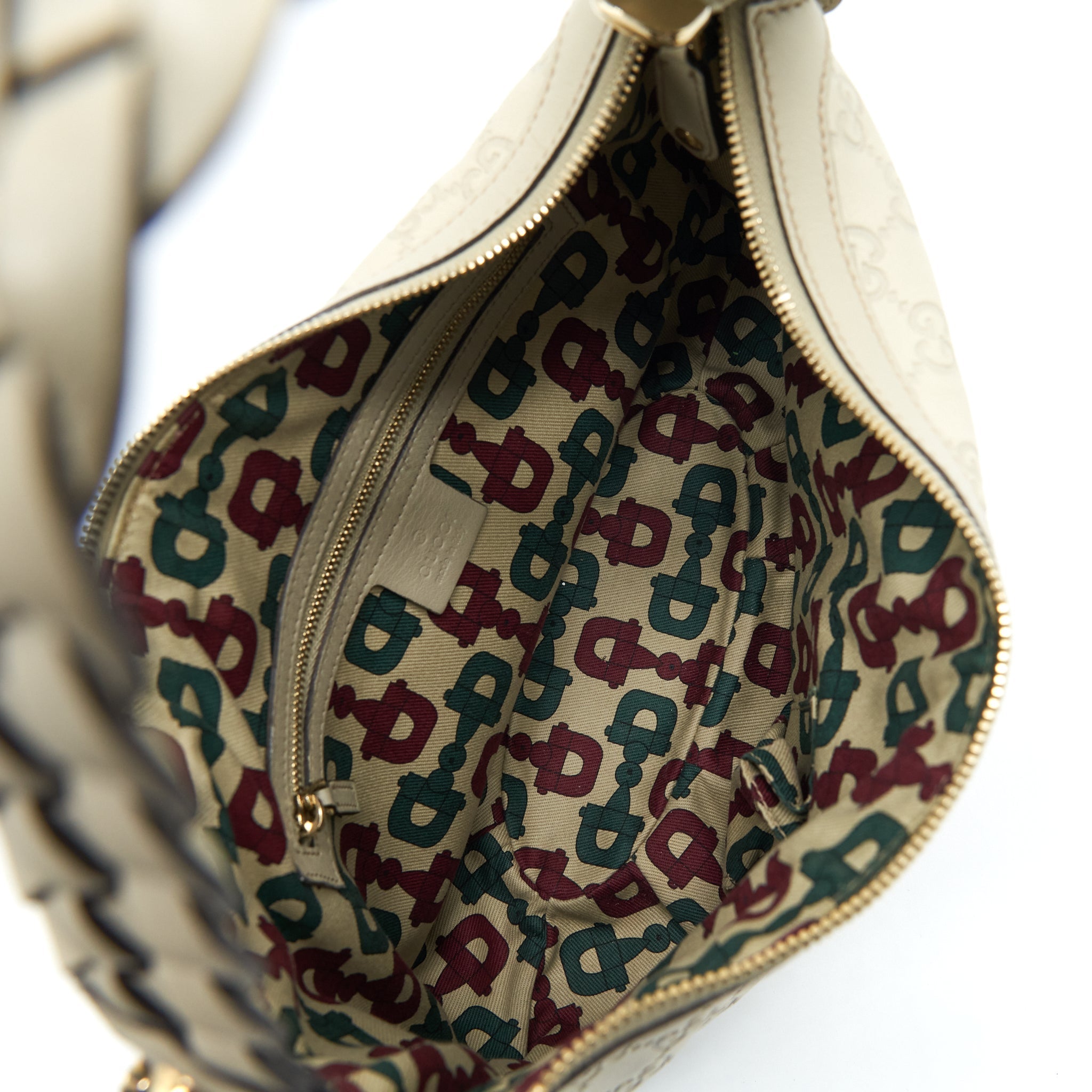 GUCCI GG SUPREME PRINT BAG LIGHT GREY GHW