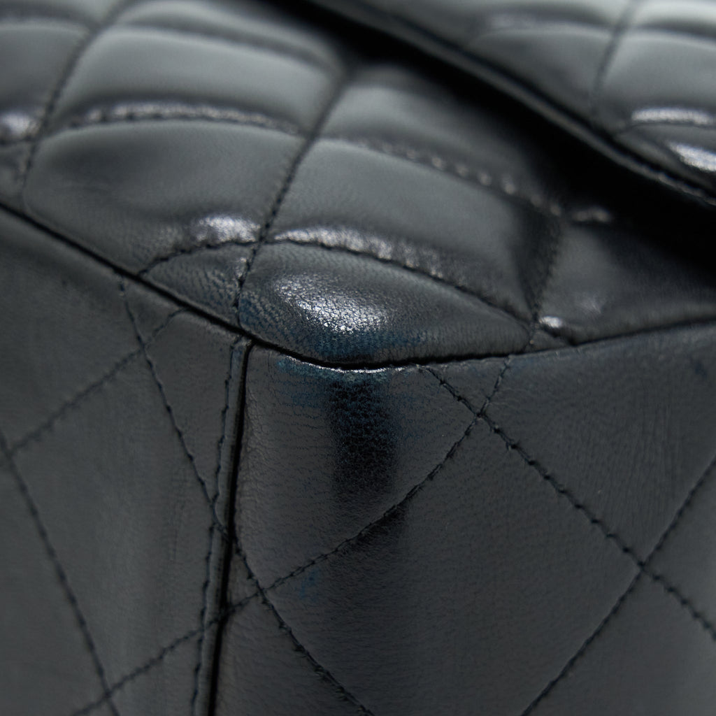CHANEL MAXI CLASSIC FLAP BAG LAMBSKIN BLACK GHW