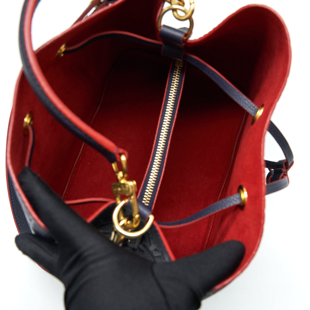 LOUIS VUITTON NEONOE MONOGRAM EMPREINTE MARINE ROUGE GHW