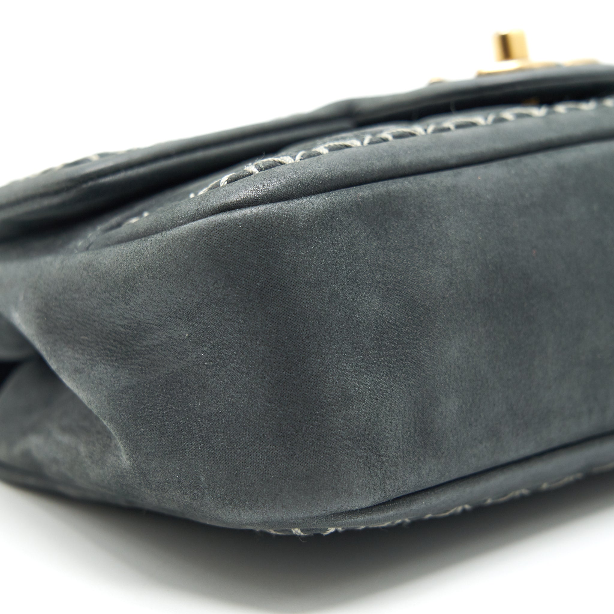 CHANEL SUEDE CALFSKIN MINI FLAP BAG