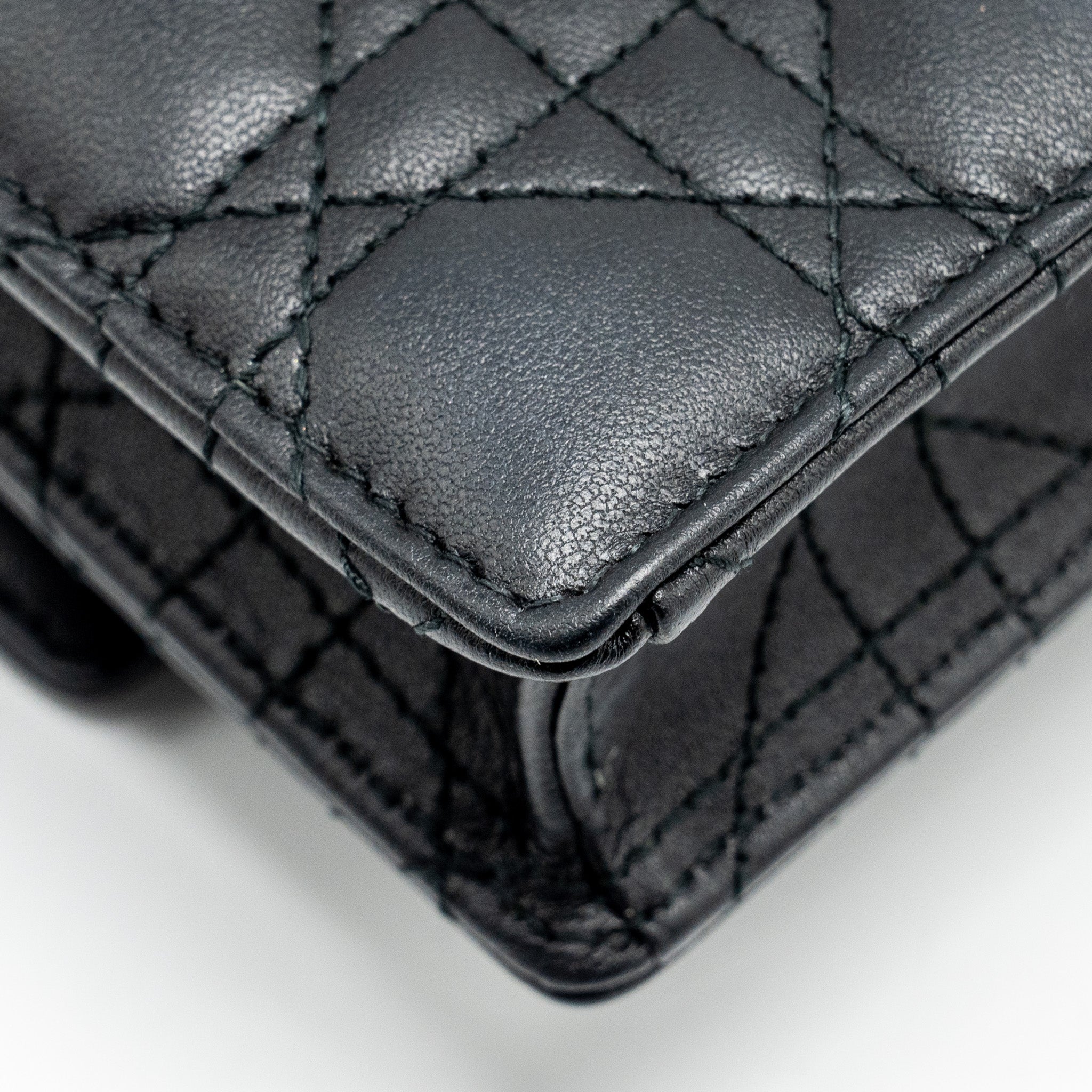 DIOR MY DIOR DAILY CHAIN POUCH LAMBSKIN BLACK LGHW