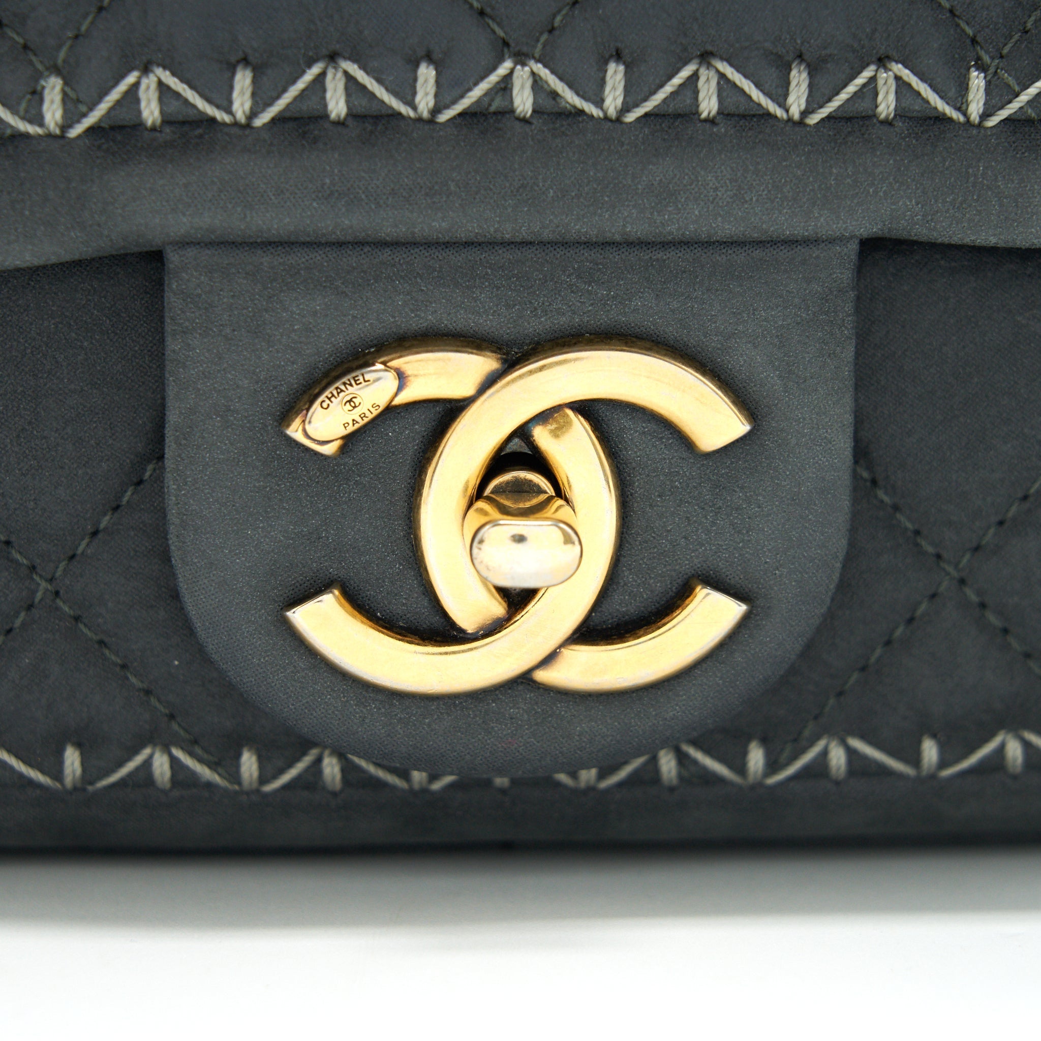 CHANEL SUEDE CALFSKIN MINI FLAP BAG