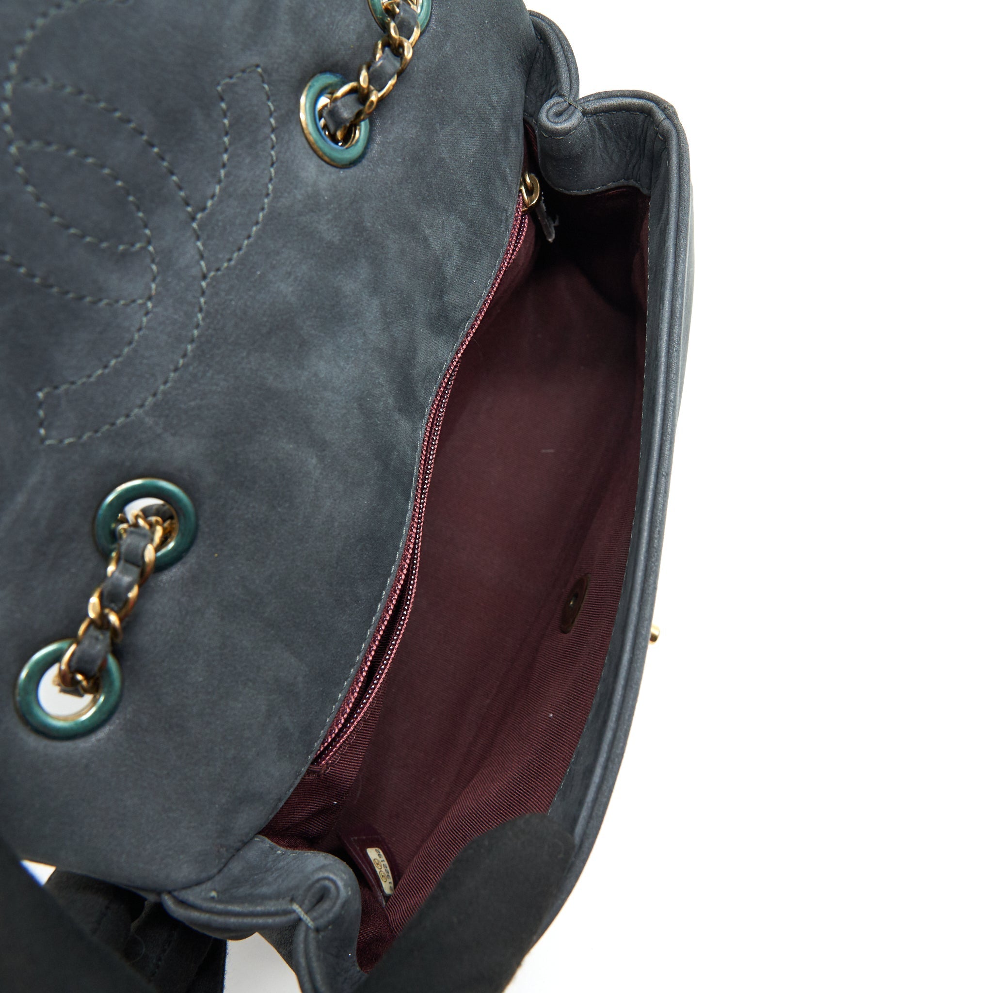 CHANEL SUEDE CALFSKIN MINI FLAP BAG