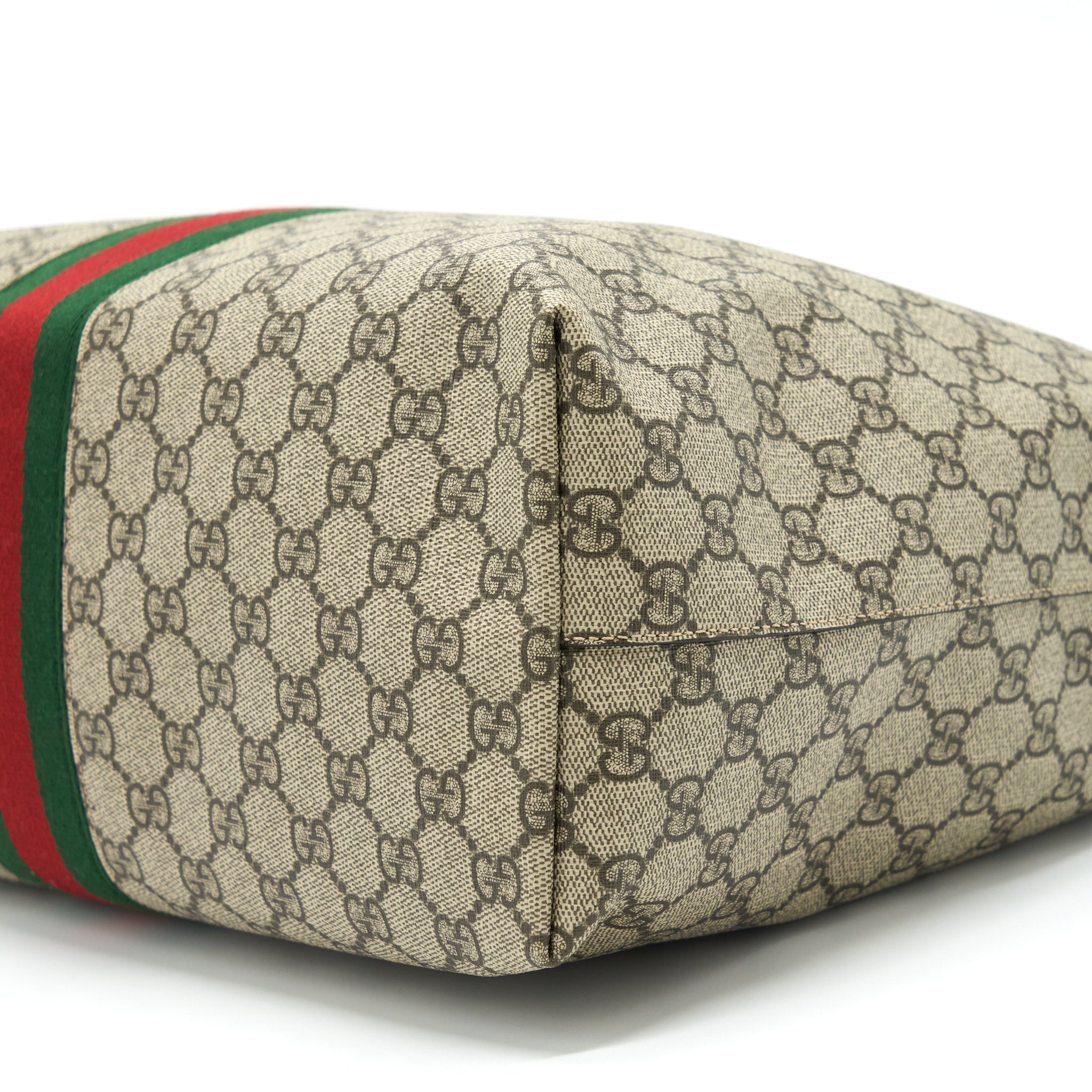 GUCCI SHOPPING TOTE BAG GG SUPREME CANVAS GHW