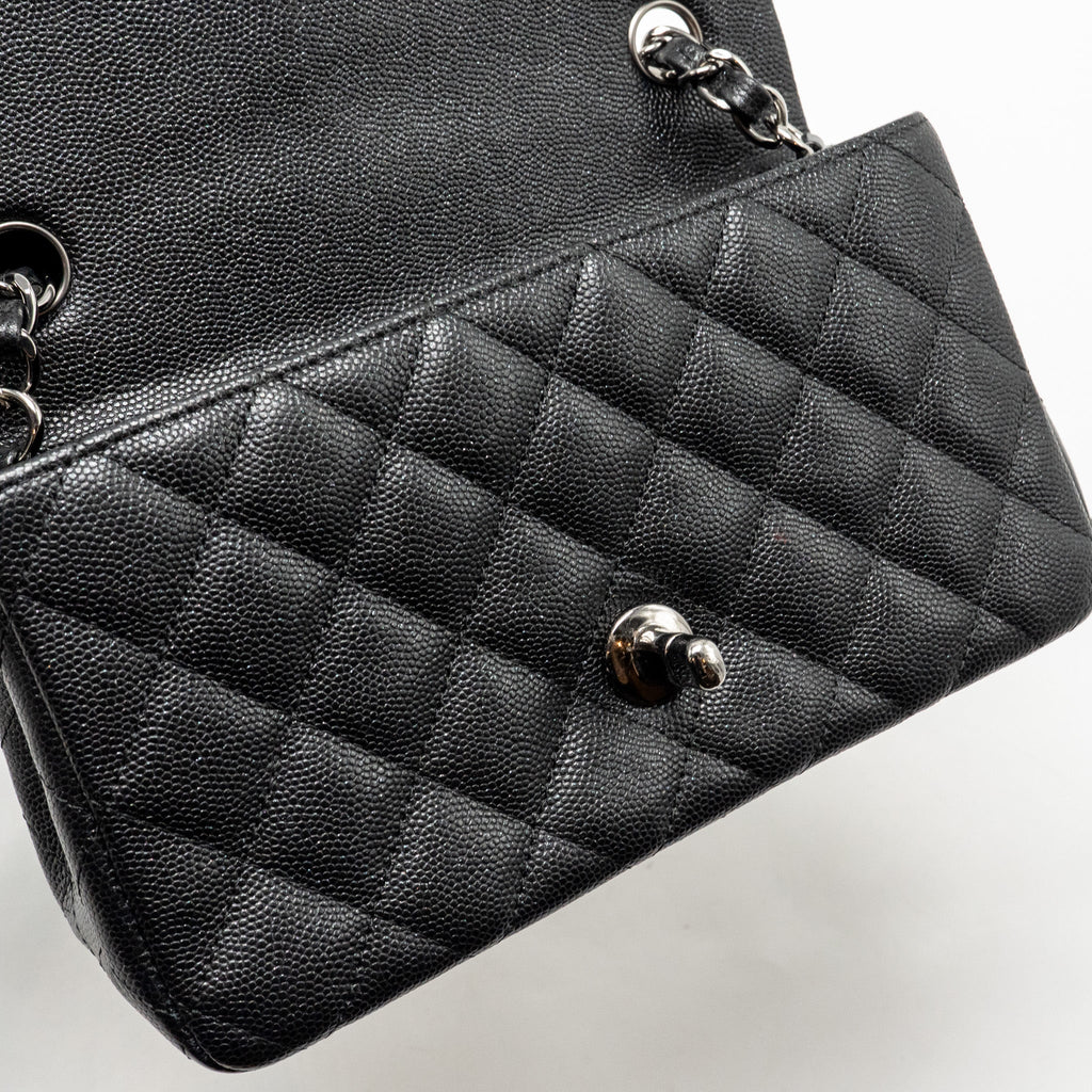 CHANEL MINI RECTANGULAR FLAP BAG CAVIAR IRIDESCENT BLACK SHW