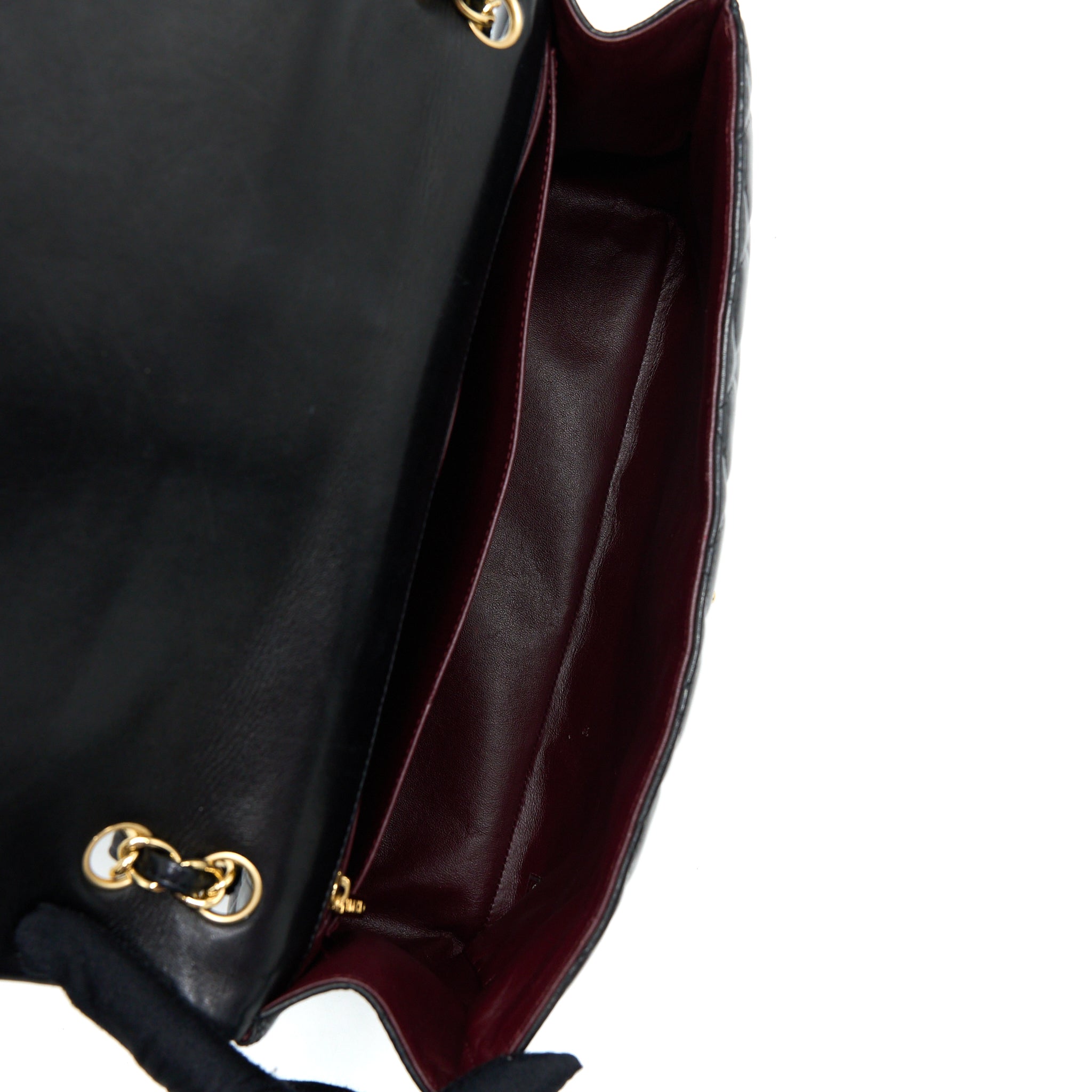 CHANEL MAXI CLASSIC FLAP BAG LAMBSKIN BLACK GHW