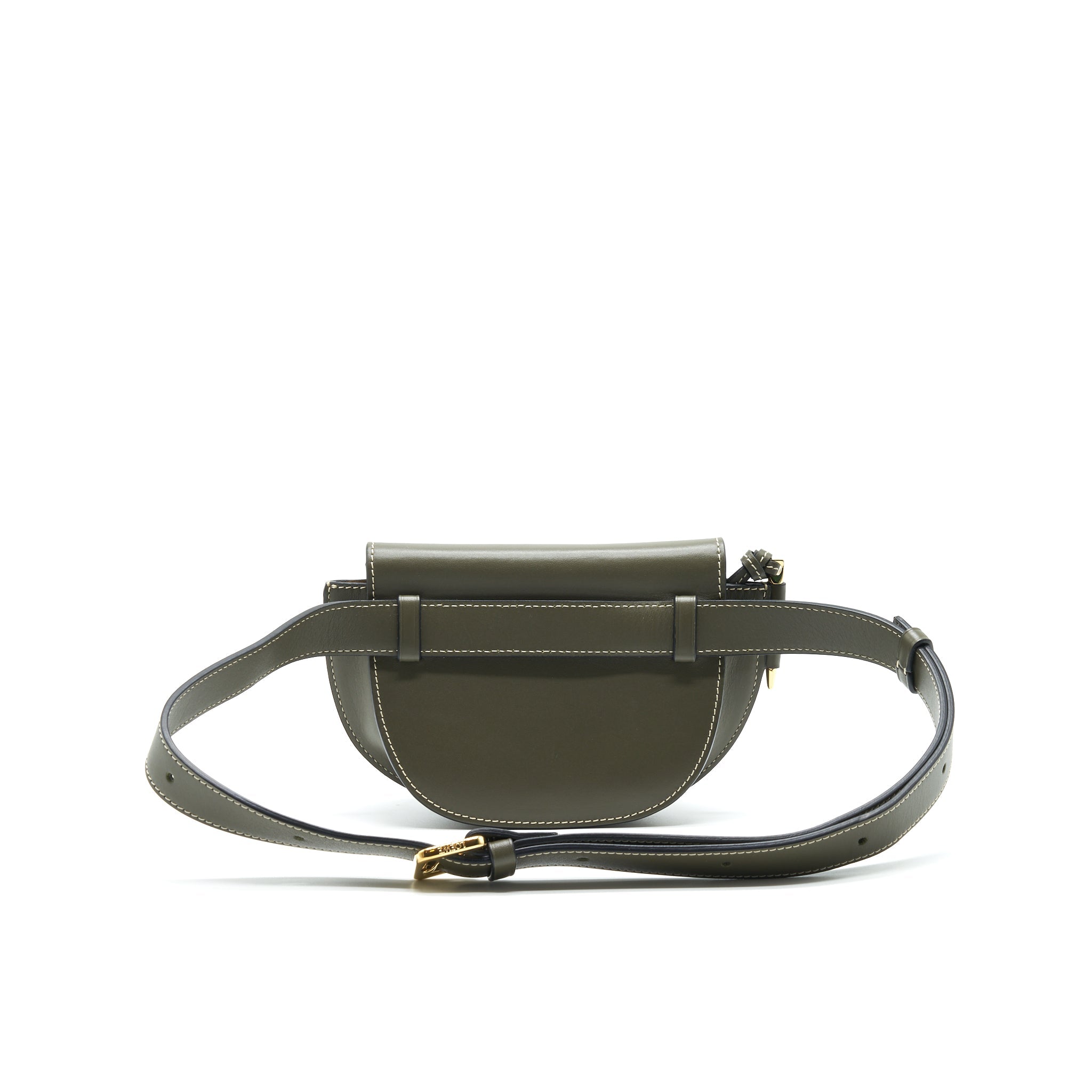 LOEWE GATE MINI LEATHER BELT BAG OLIVE GREEN