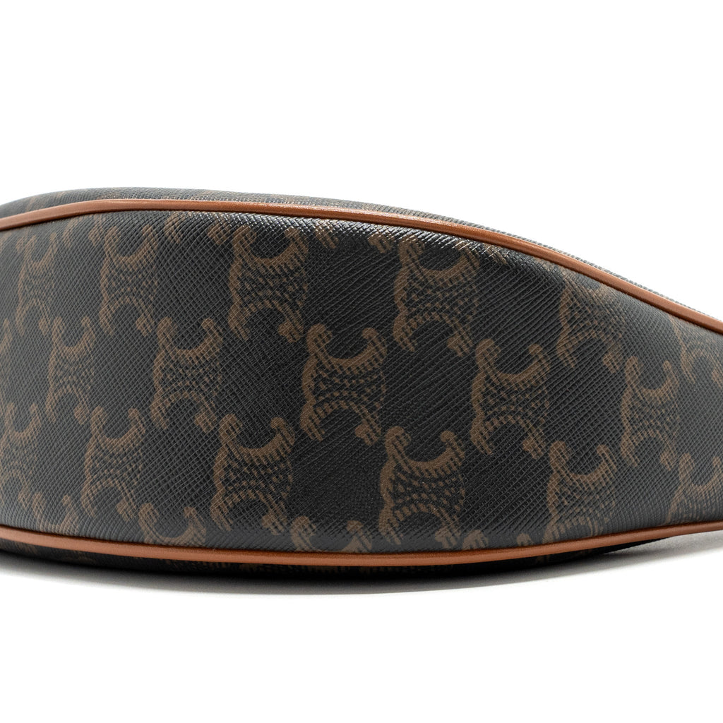 CELINE AVA BAG TRIOMPHE CANVAS / CALFSKIN BROWN GHW