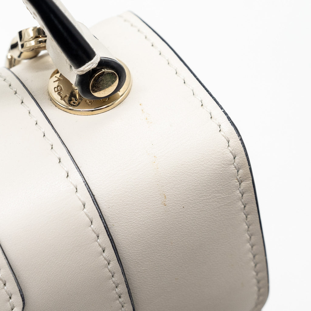 BVLGARI TOP HANDLE SERPENTI BAG CALFSKIN WHITE LGHW