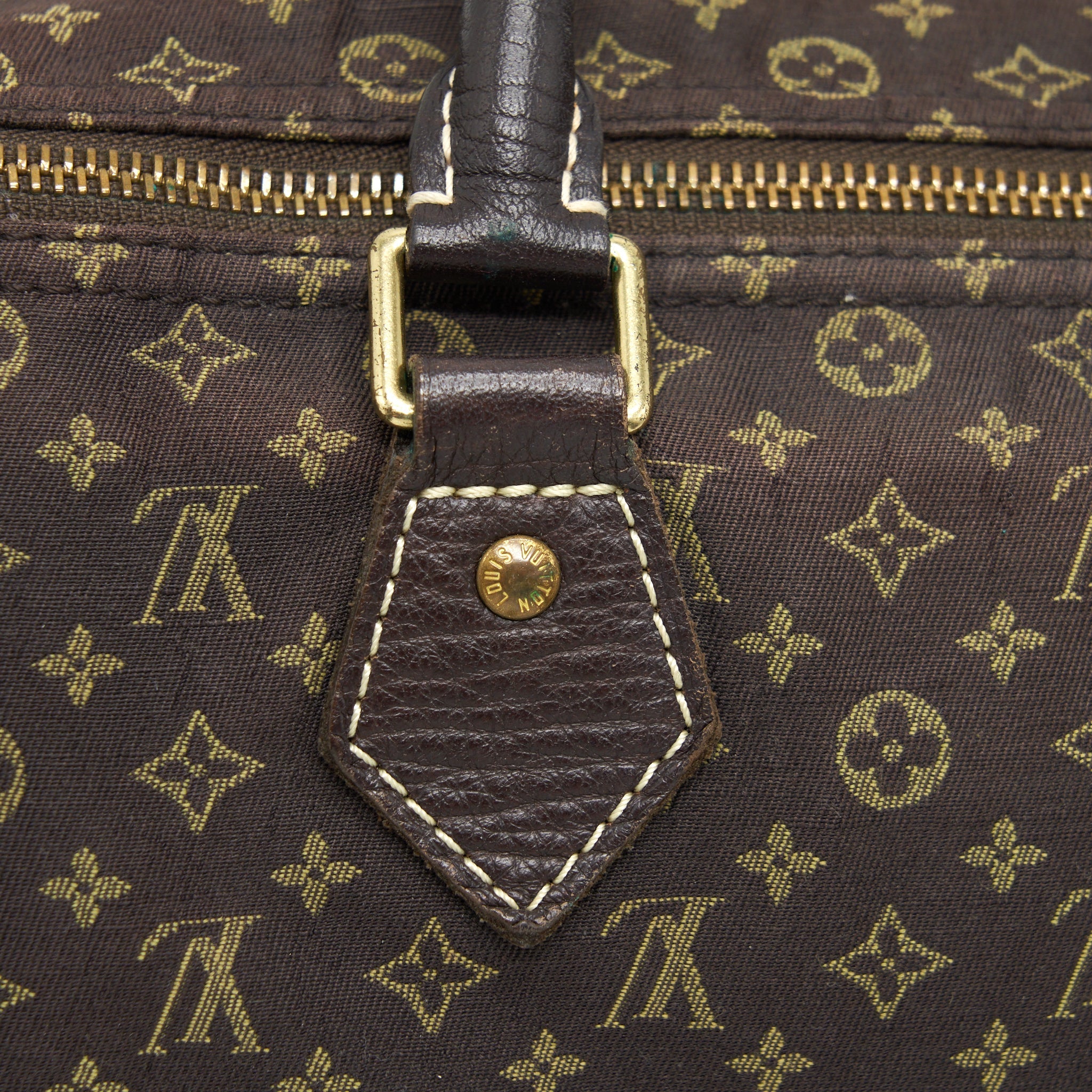 LOUIS VUITTON SPEEDY 30 MIN LIN MONOGRAM MINI BROWN GHW