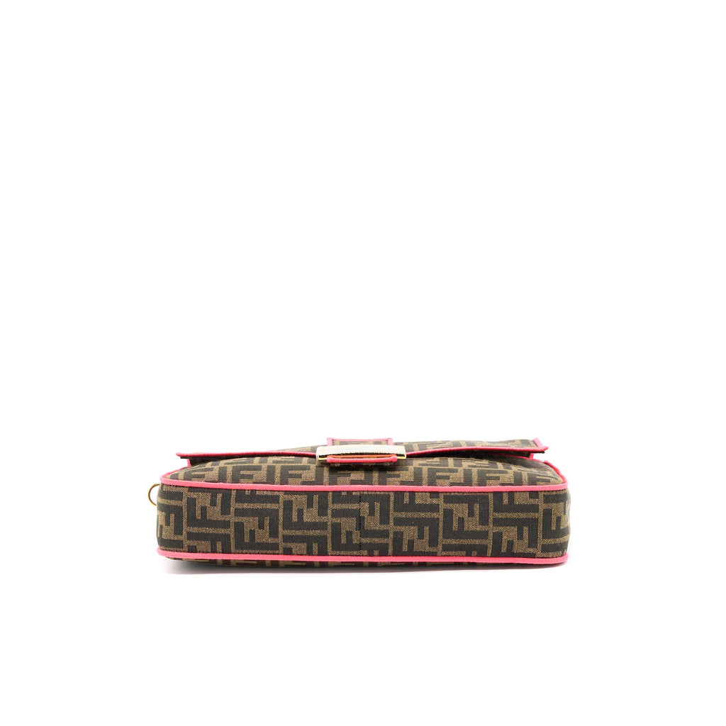 FENDI BUGUETTE SHOULDER BAG FF JACQUARD FABRIC/MULTICOLOUR GHW