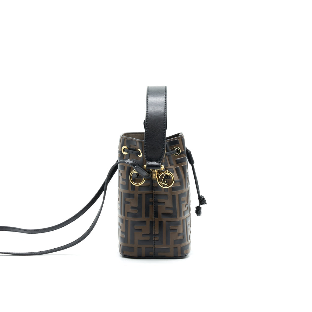 FENDI MON TRESOR MINI BUCKET BAG BROWN