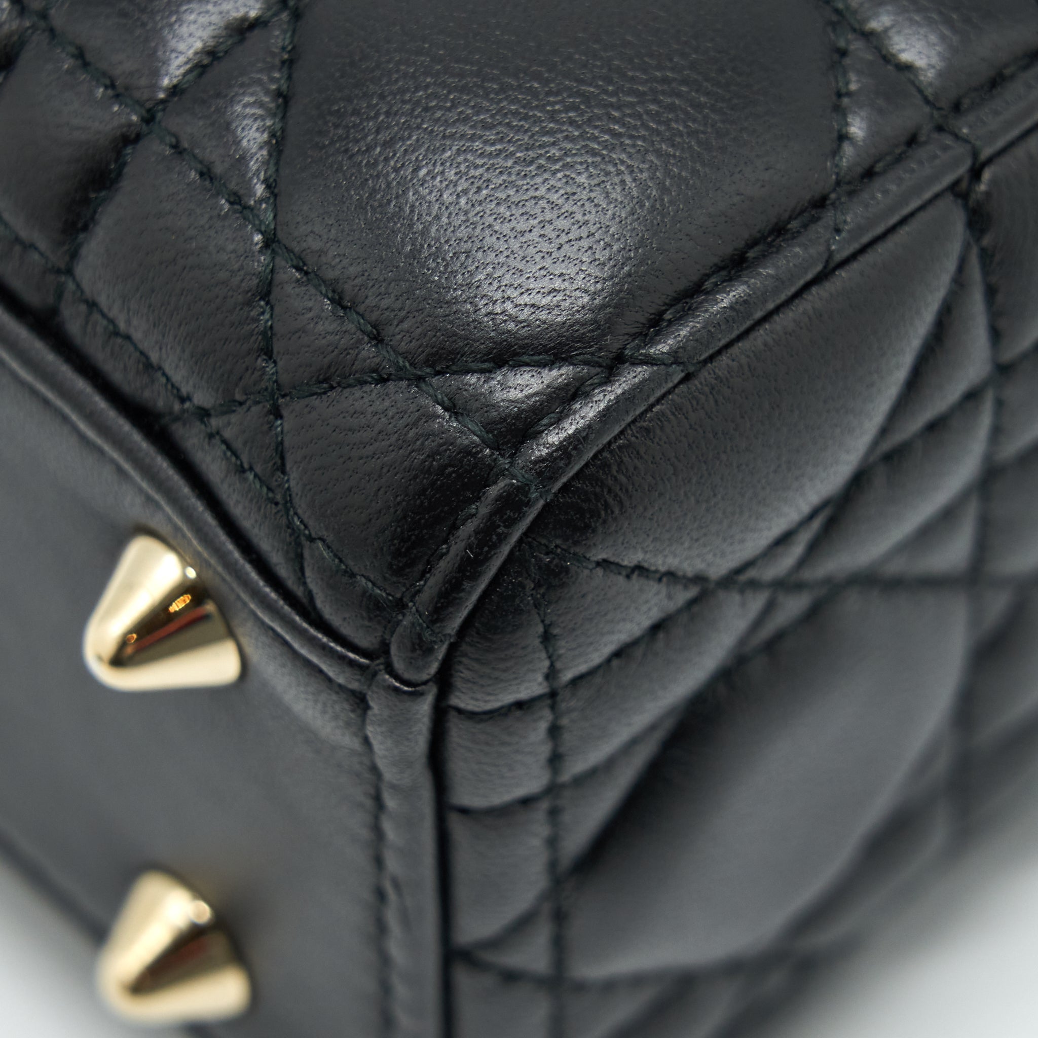 DIOR LADY DIOR SMALL MY ABC BAG LAMBSKIN BLACK LGHW