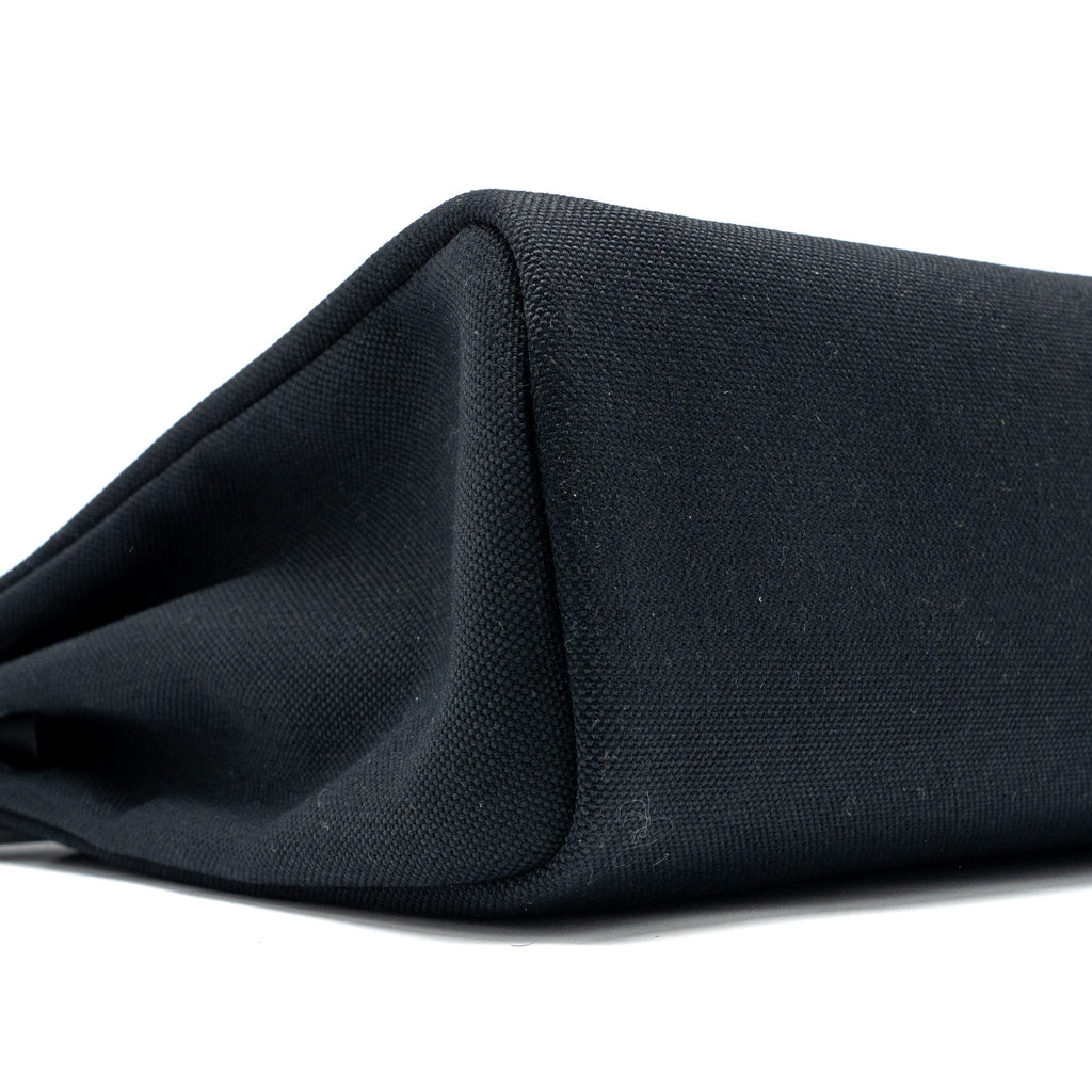 HERMES HERBAG 31 ZIP BAG CANVAS/LEATHER BLACK GHW