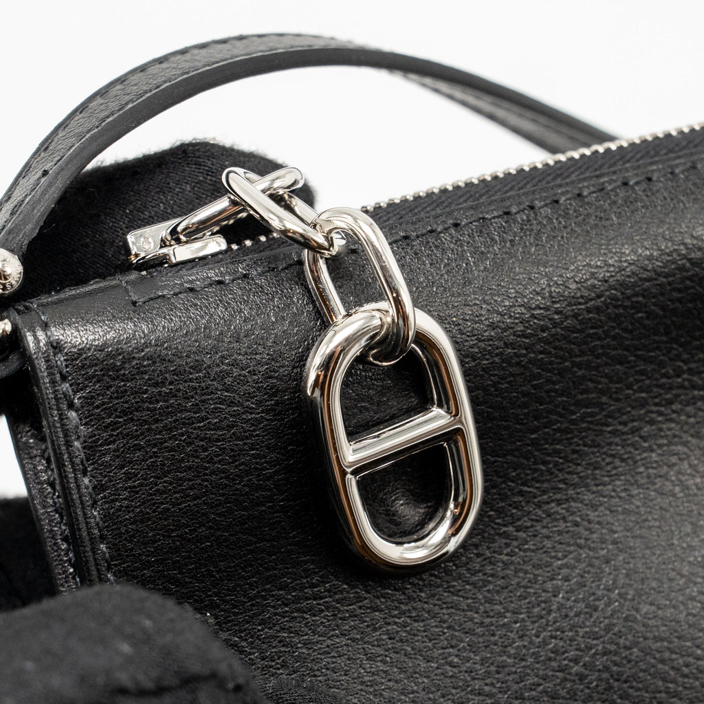 HERMES ZIPENGO CHAINE D’ANCRE TO GO POUCH EVERGRAIN CALFSKIN BLACK SHW